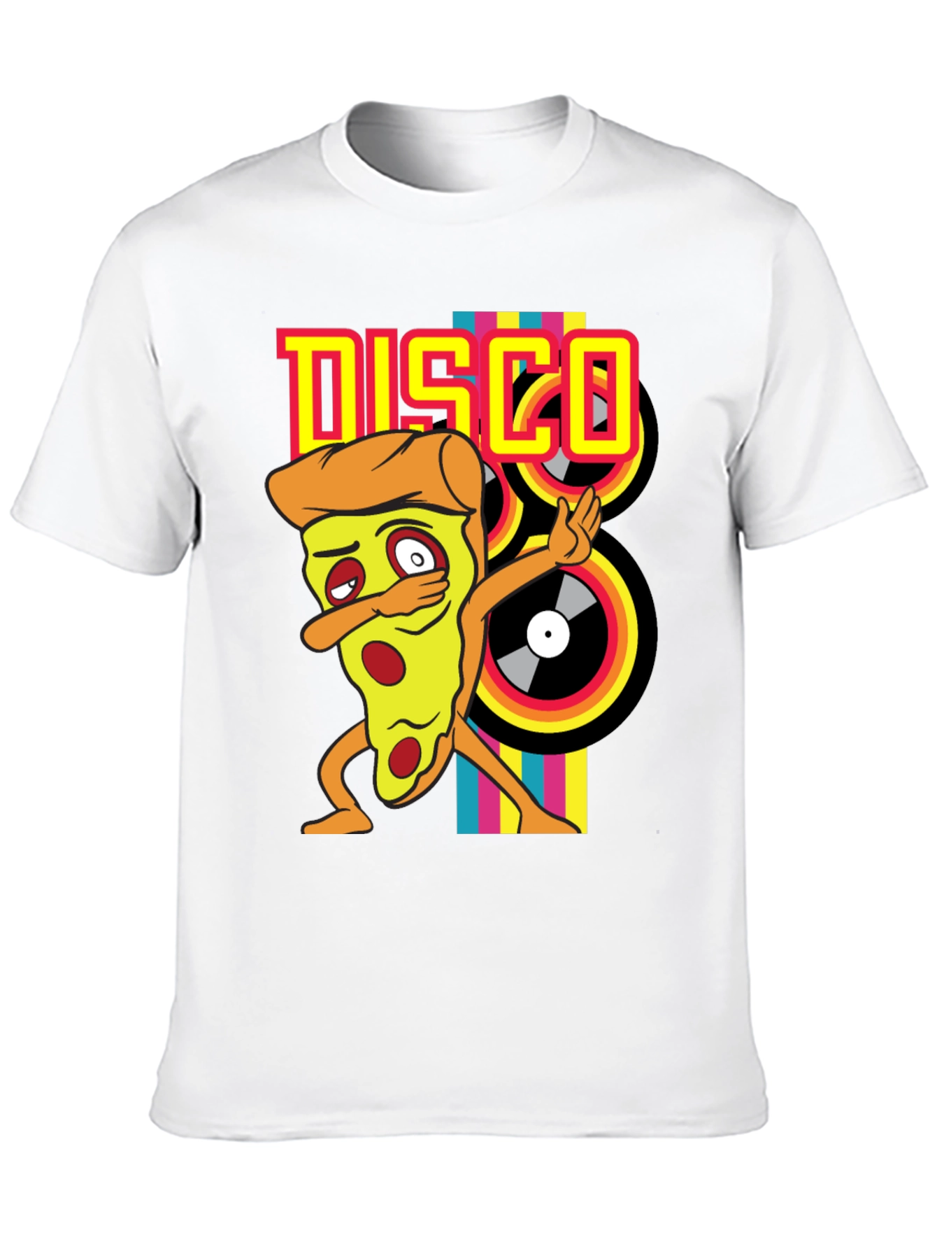 Disco Pizza T-Shirt - Unique Graphic Tee