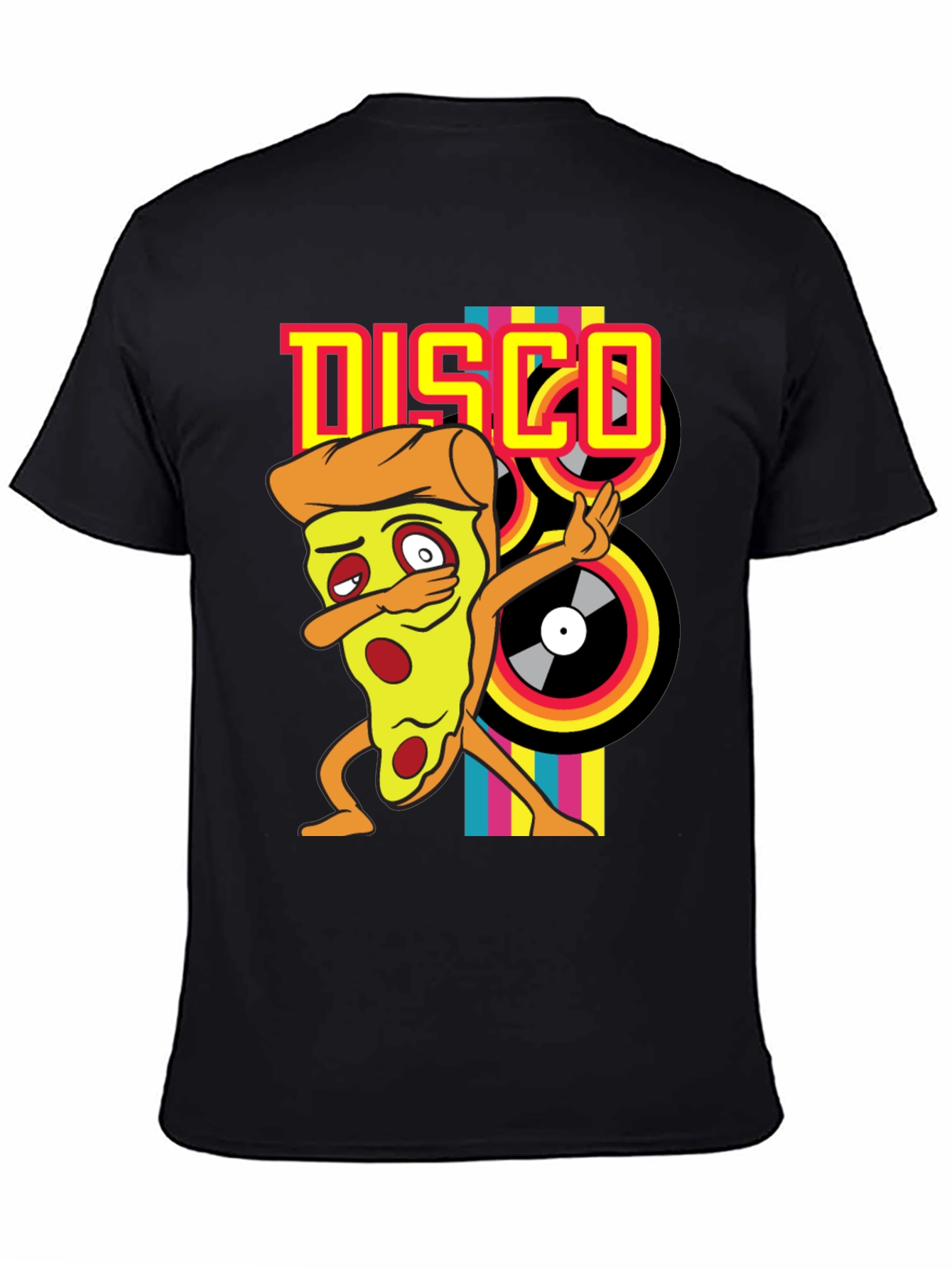 Disco Pizza T-Shirt - Unique Graphic Tee