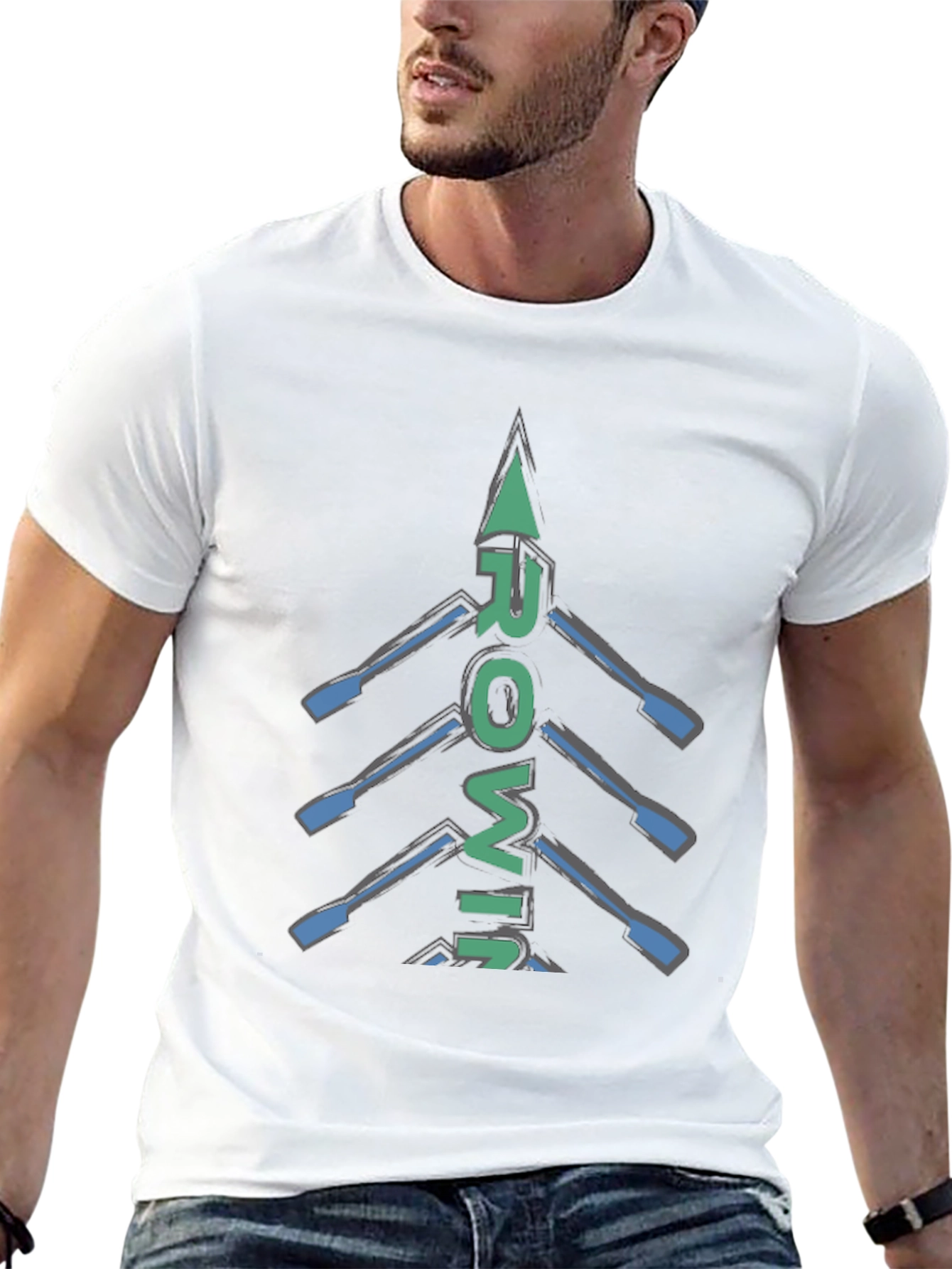 Rowing Oars Graphic T-Shirt | Sporty Casual Tee