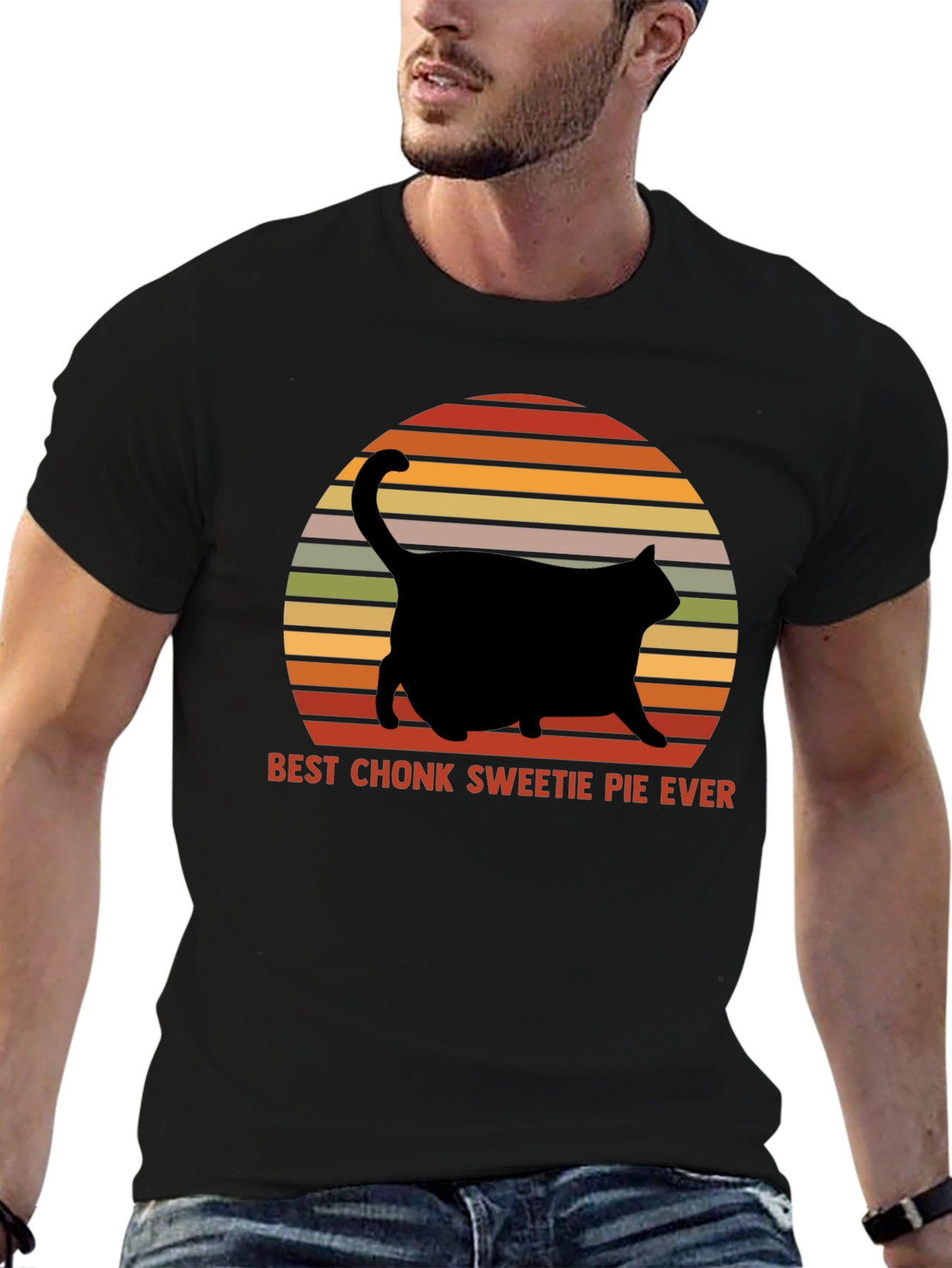 Chonk Sweetie Pie Cat Graphic T-Shirt
