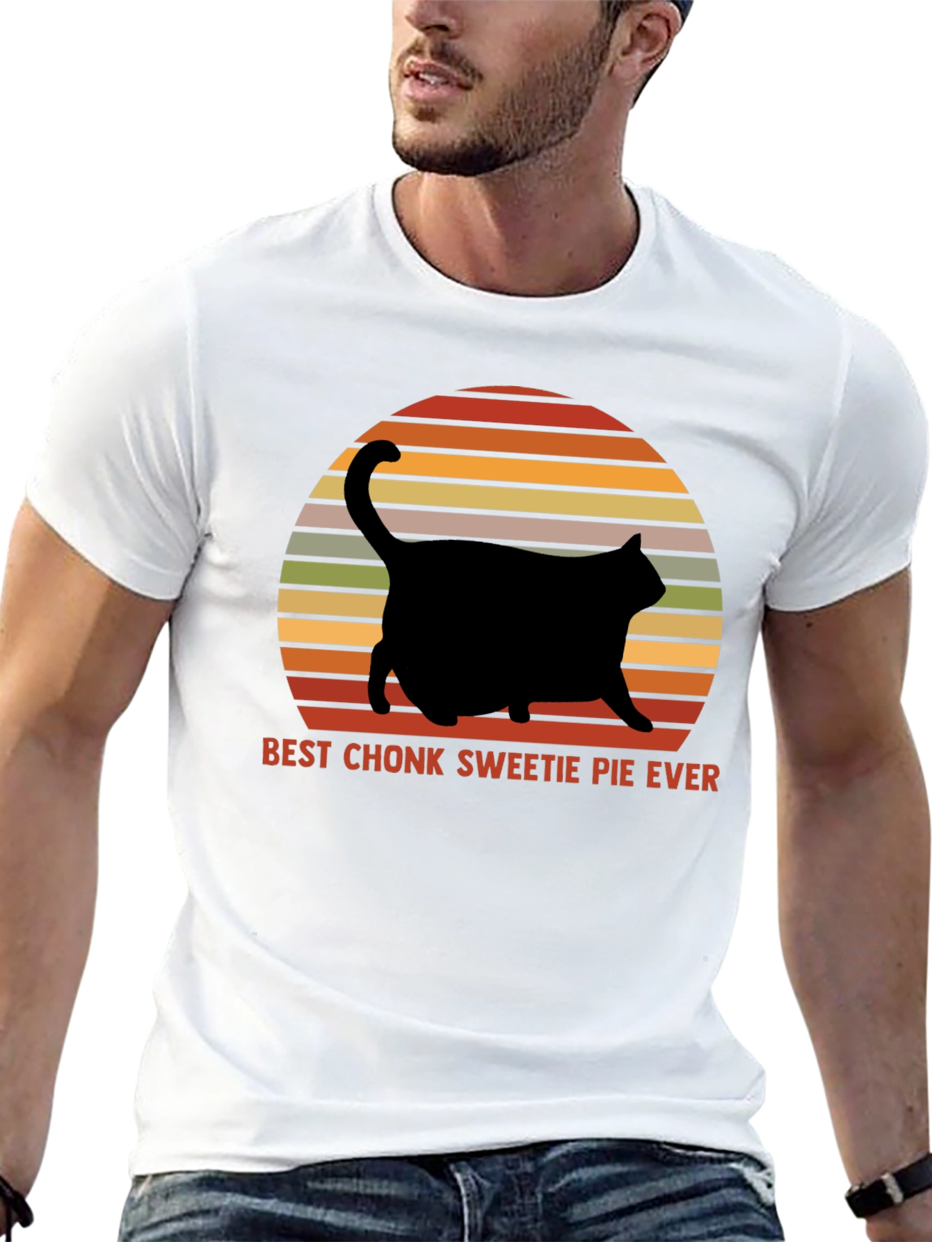 Chonk Sweetie Pie Cat Graphic T-Shirt