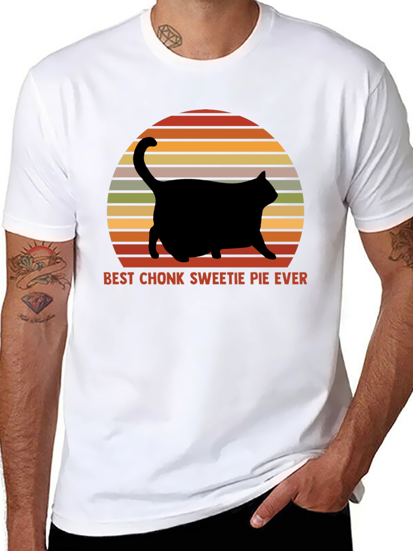Chonk Sweetie Pie Cat Graphic T-Shirt
