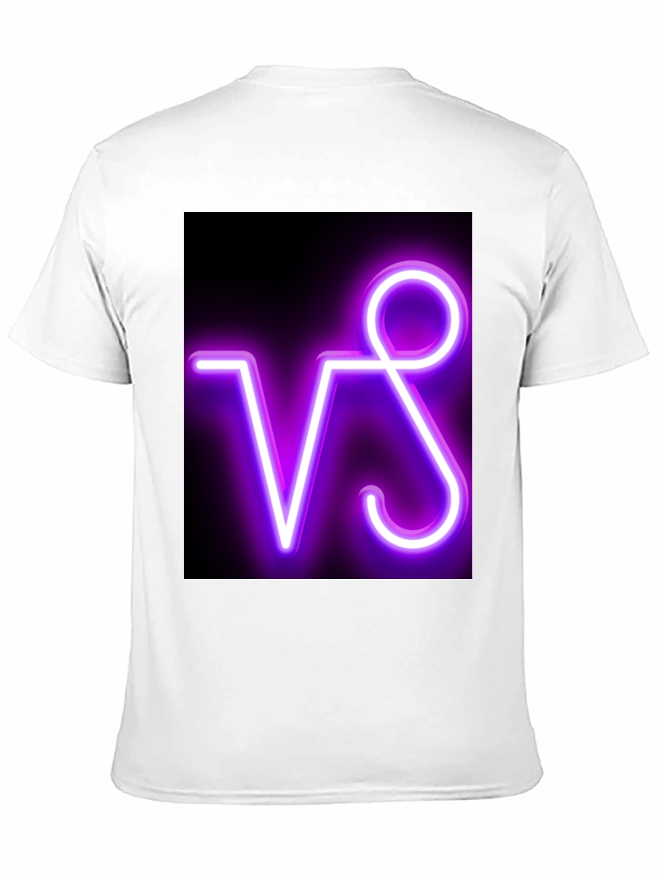Neon VS Graphic Black Tee - Stylish & Modern