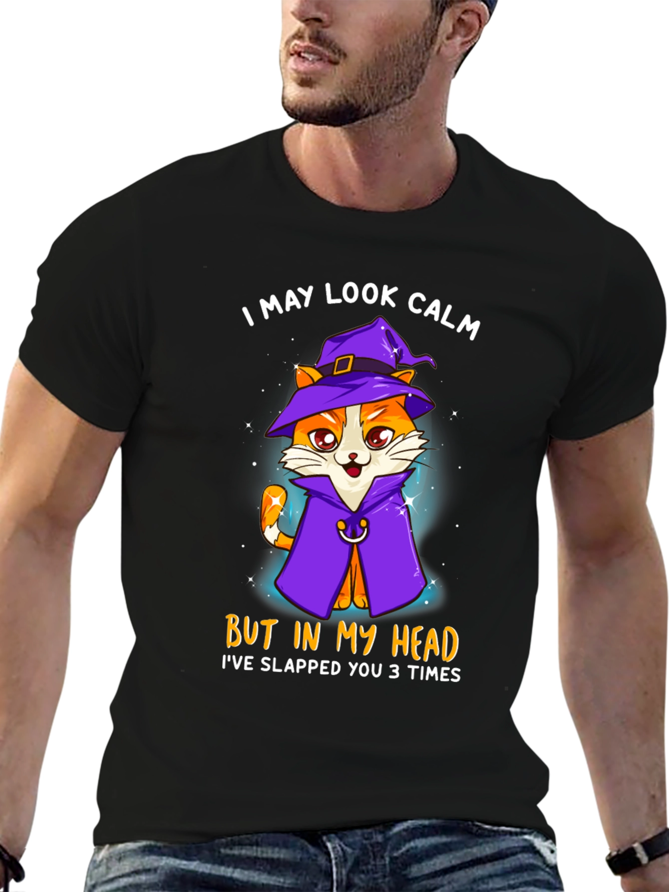 Cat Witch T-Shirt - I May Look Calm Tee