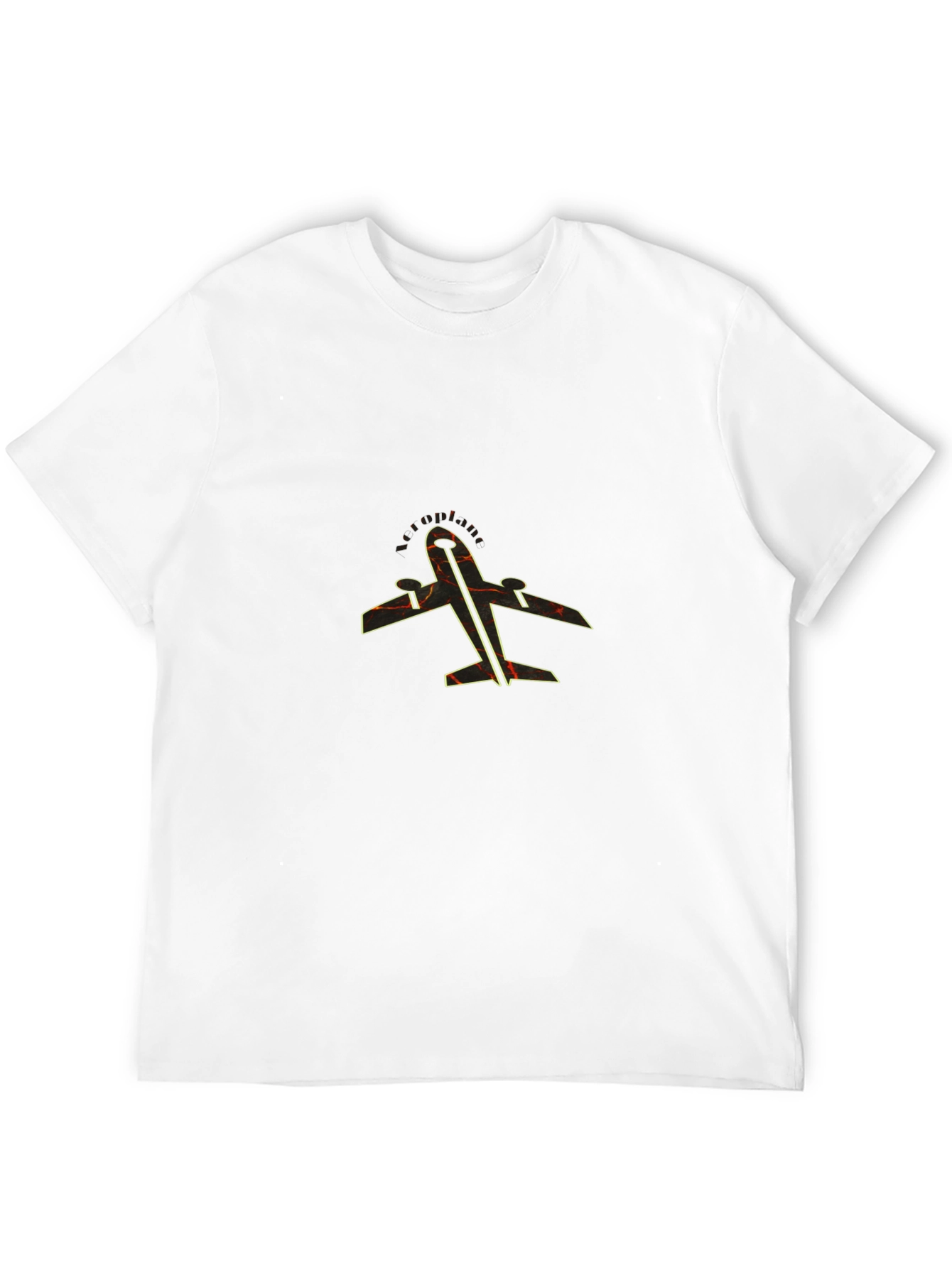 Airplane Graphic Tee - Black Stylish Design