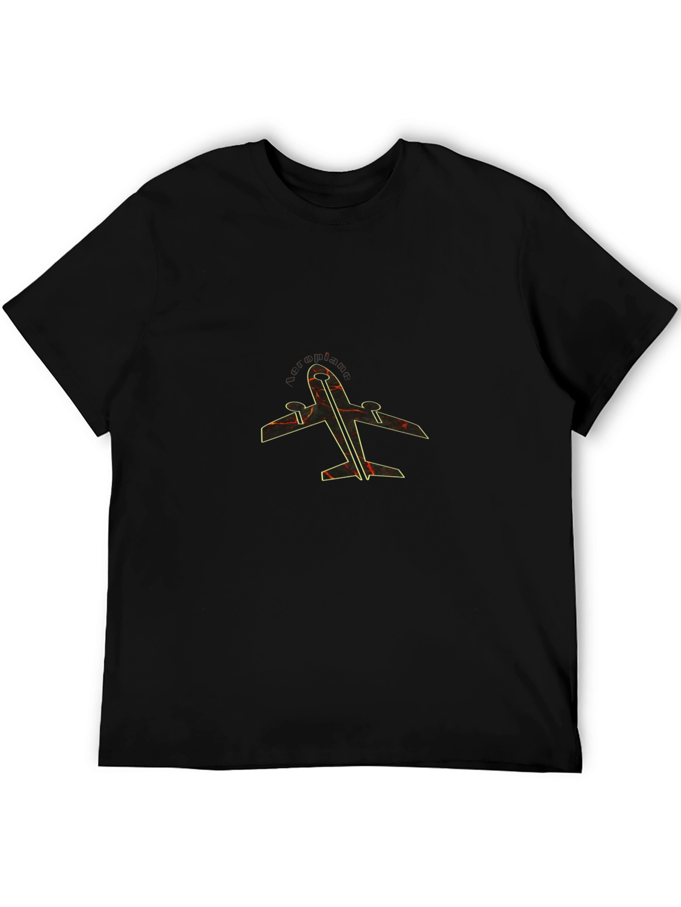 Airplane Graphic Tee - Black Stylish Design