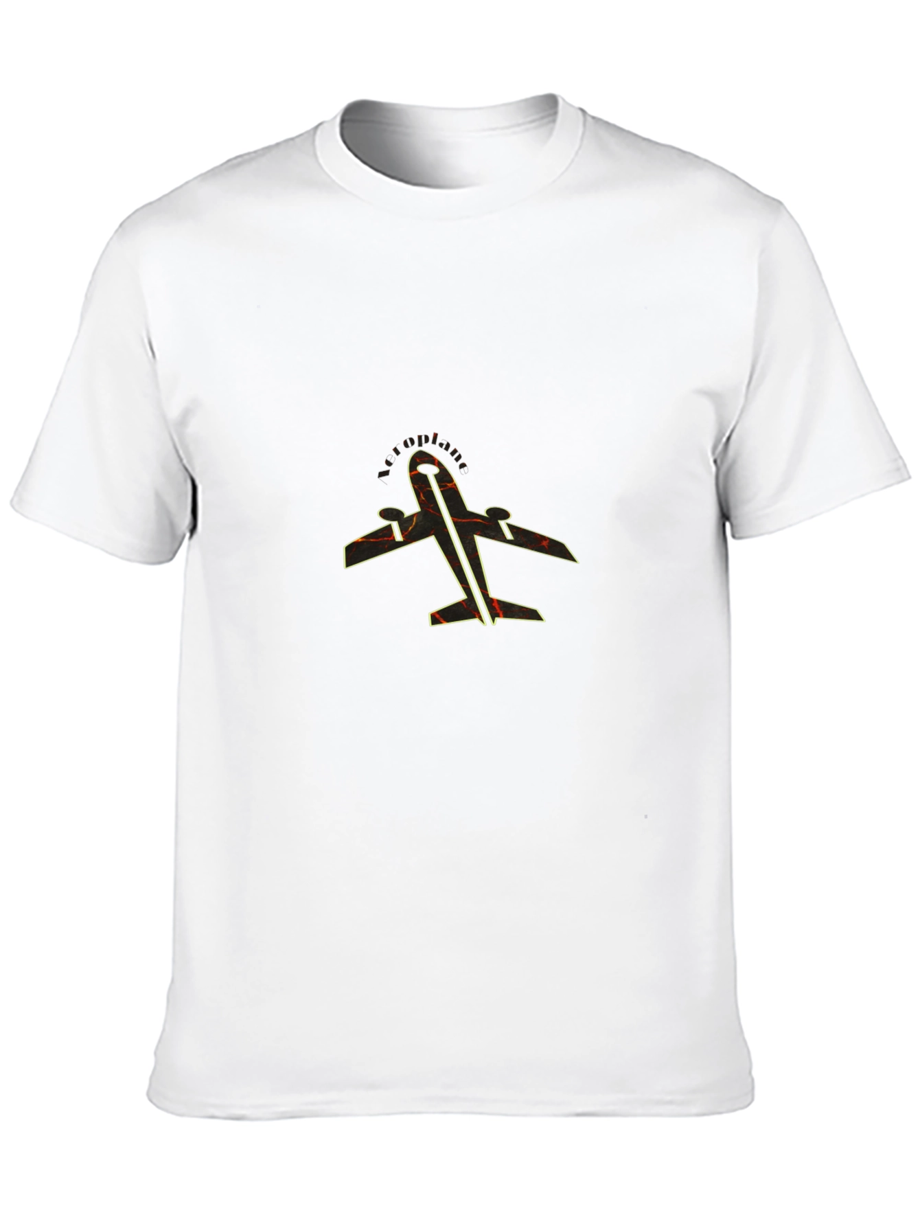 Airplane Graphic Tee - Black Stylish Design