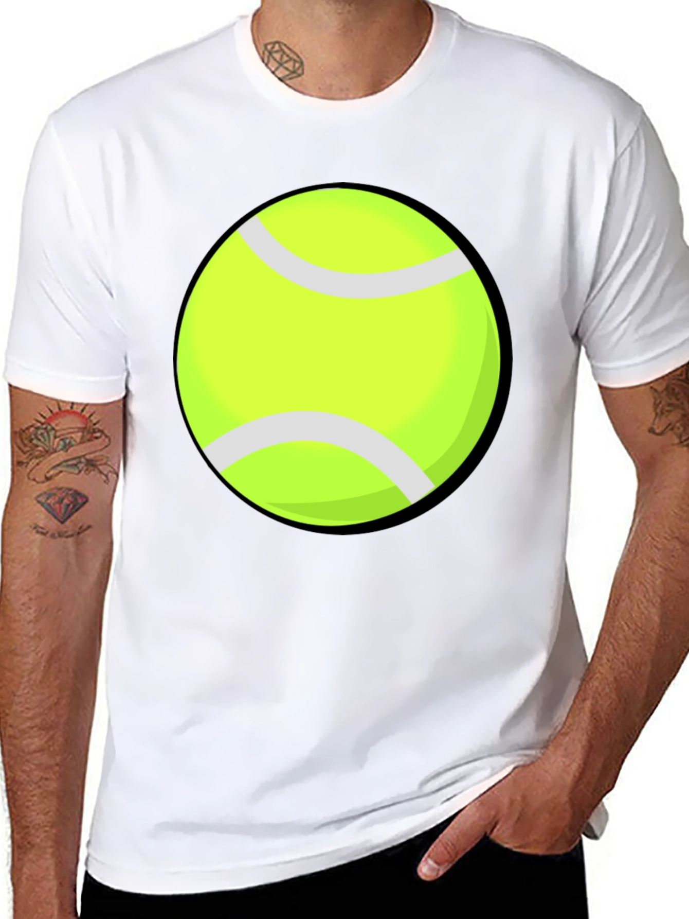Tennis Ball Graphic Tee - Sporty Style