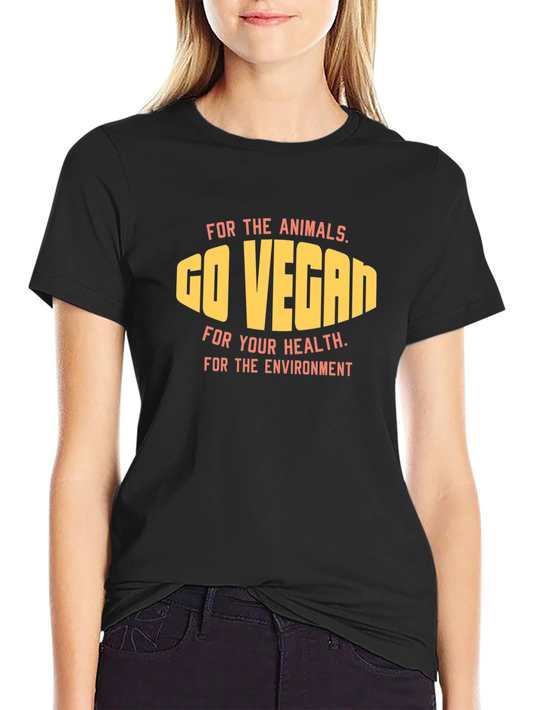Go Vegan T-Shirt - For the Animals Health Environment