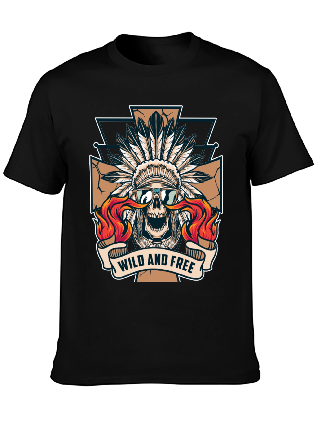 Wild and Free Skull Graphic Tee