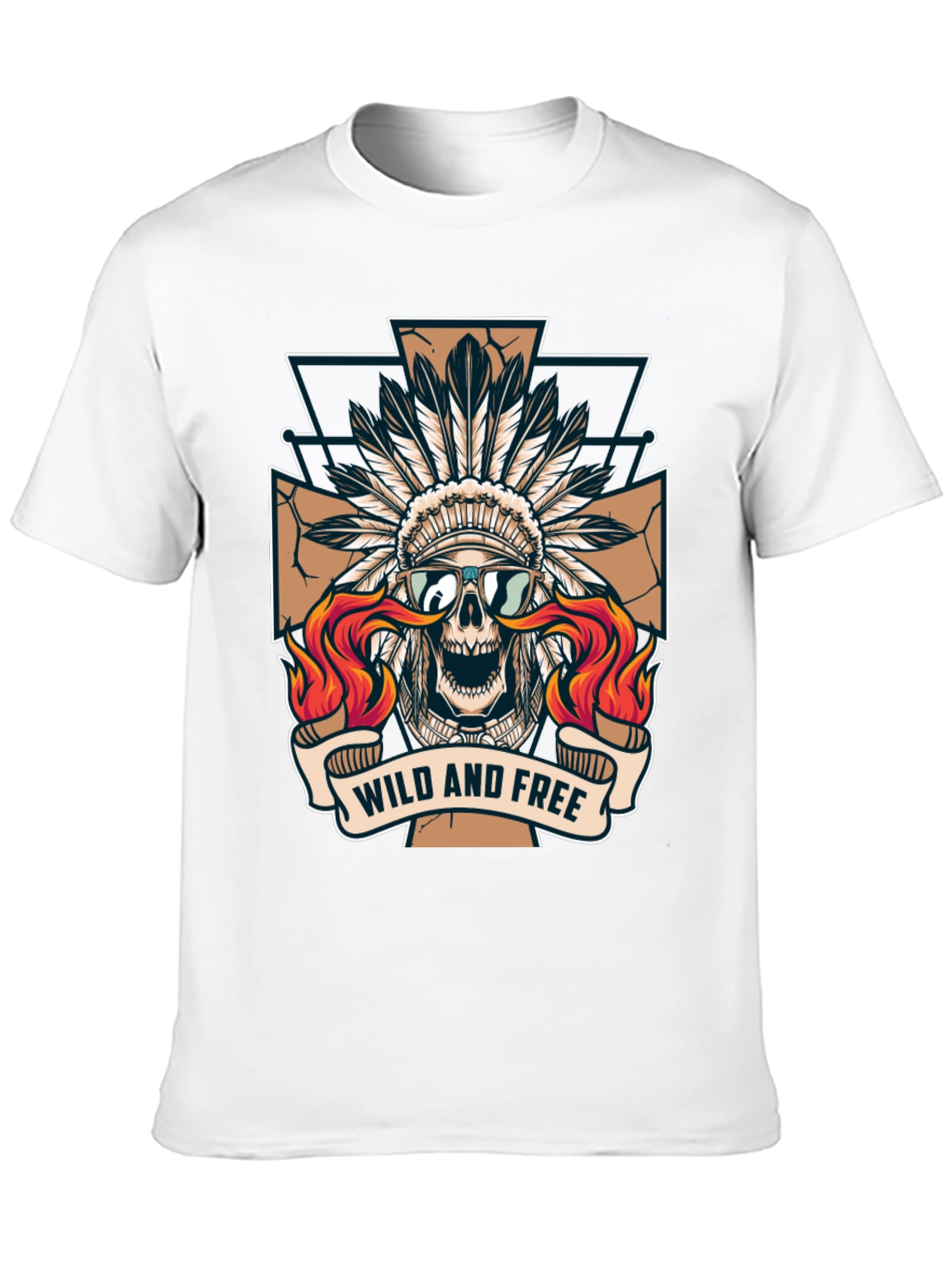 Wild and Free Skull Graphic Tee