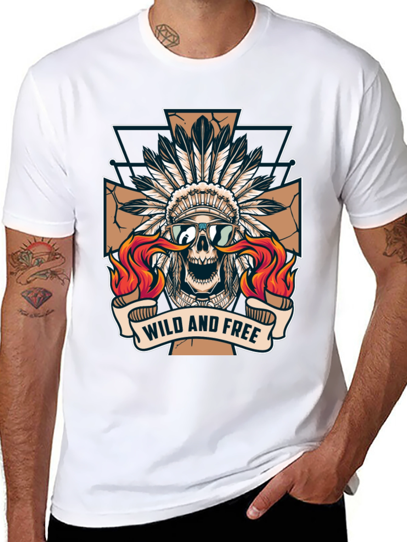 Wild and Free Skull Graphic Tee