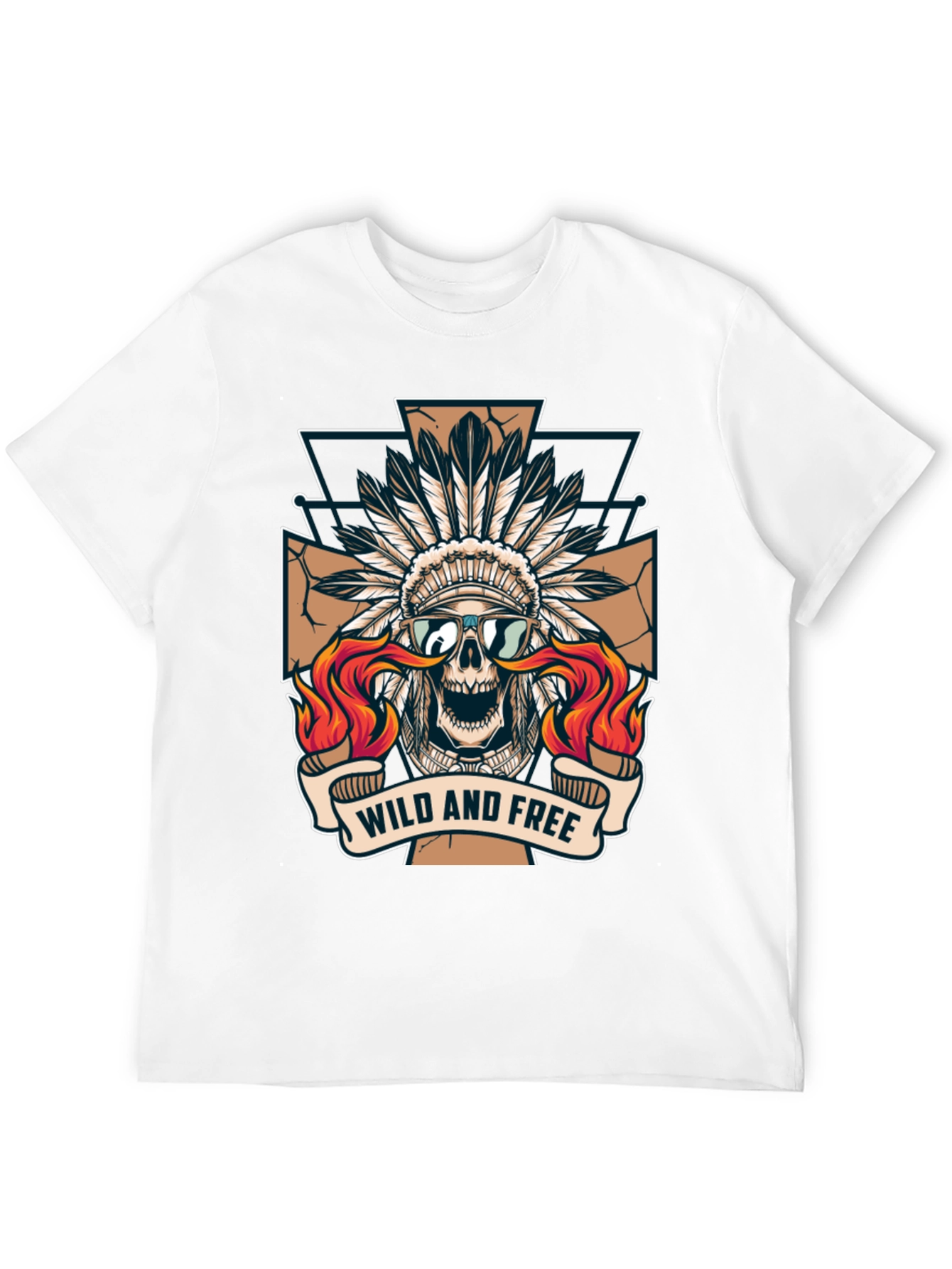 Wild and Free Skull Graphic Tee