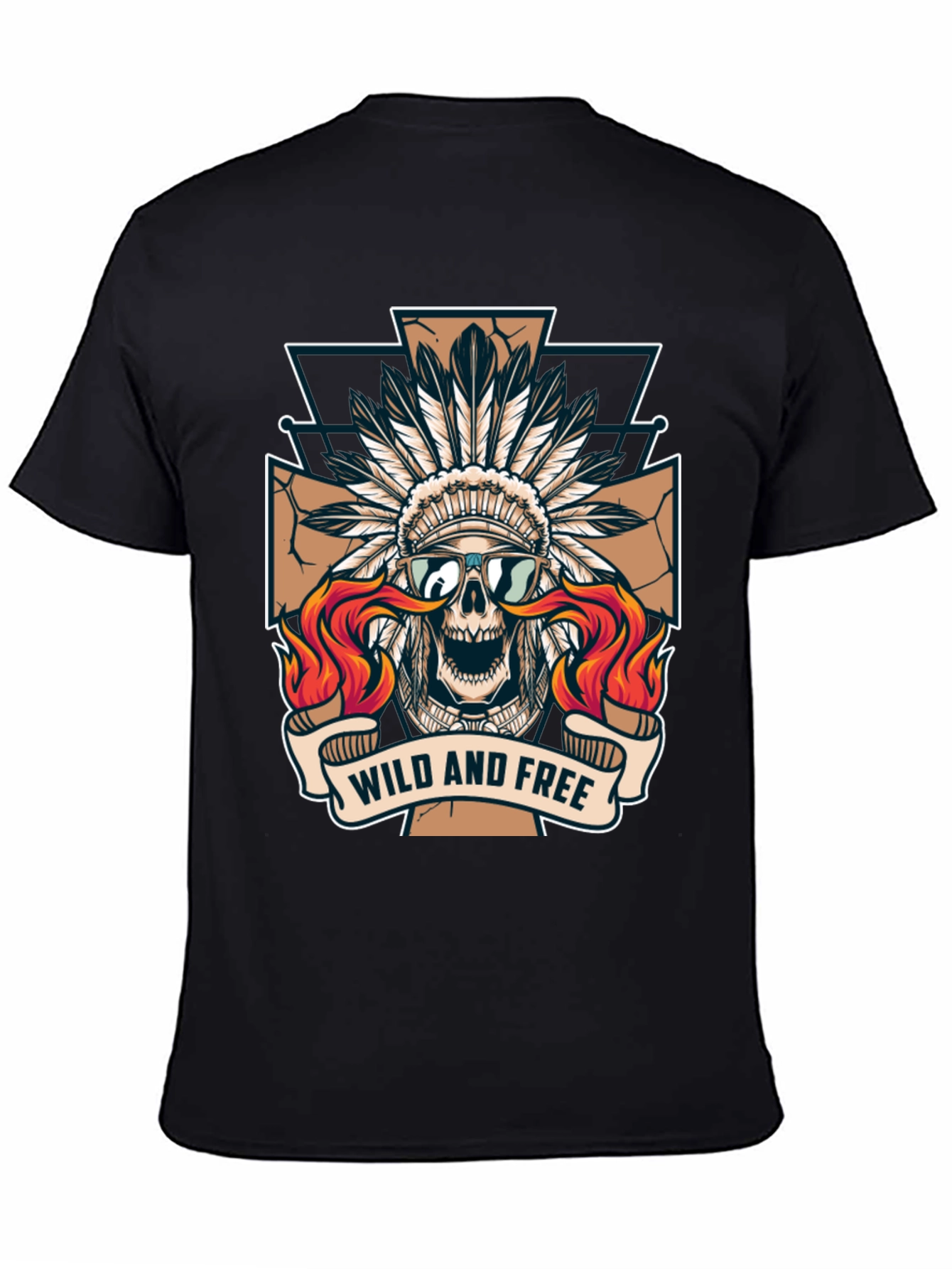Wild and Free Skull Graphic Tee