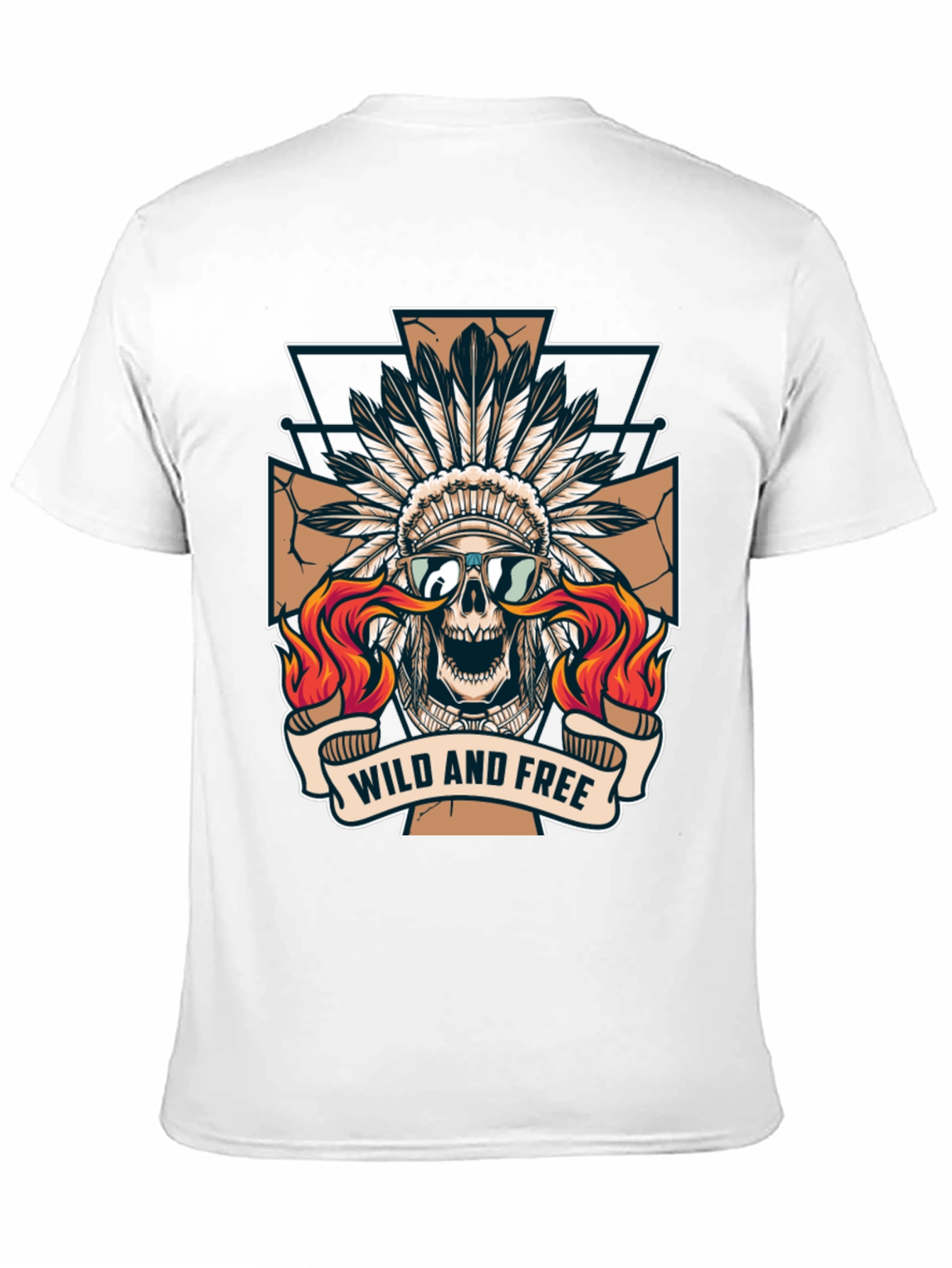Wild and Free Skull Graphic Tee