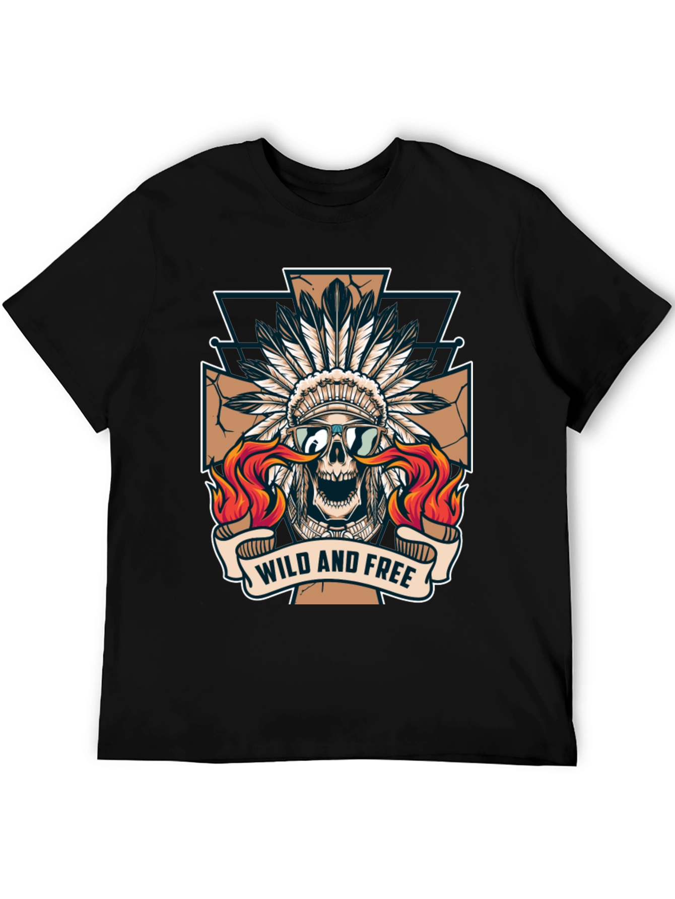 Wild and Free Skull Graphic Tee