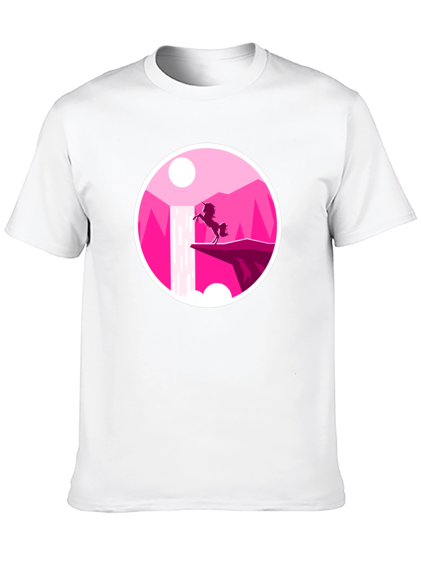 Unicorn Silhouette Graphic Tee - Black