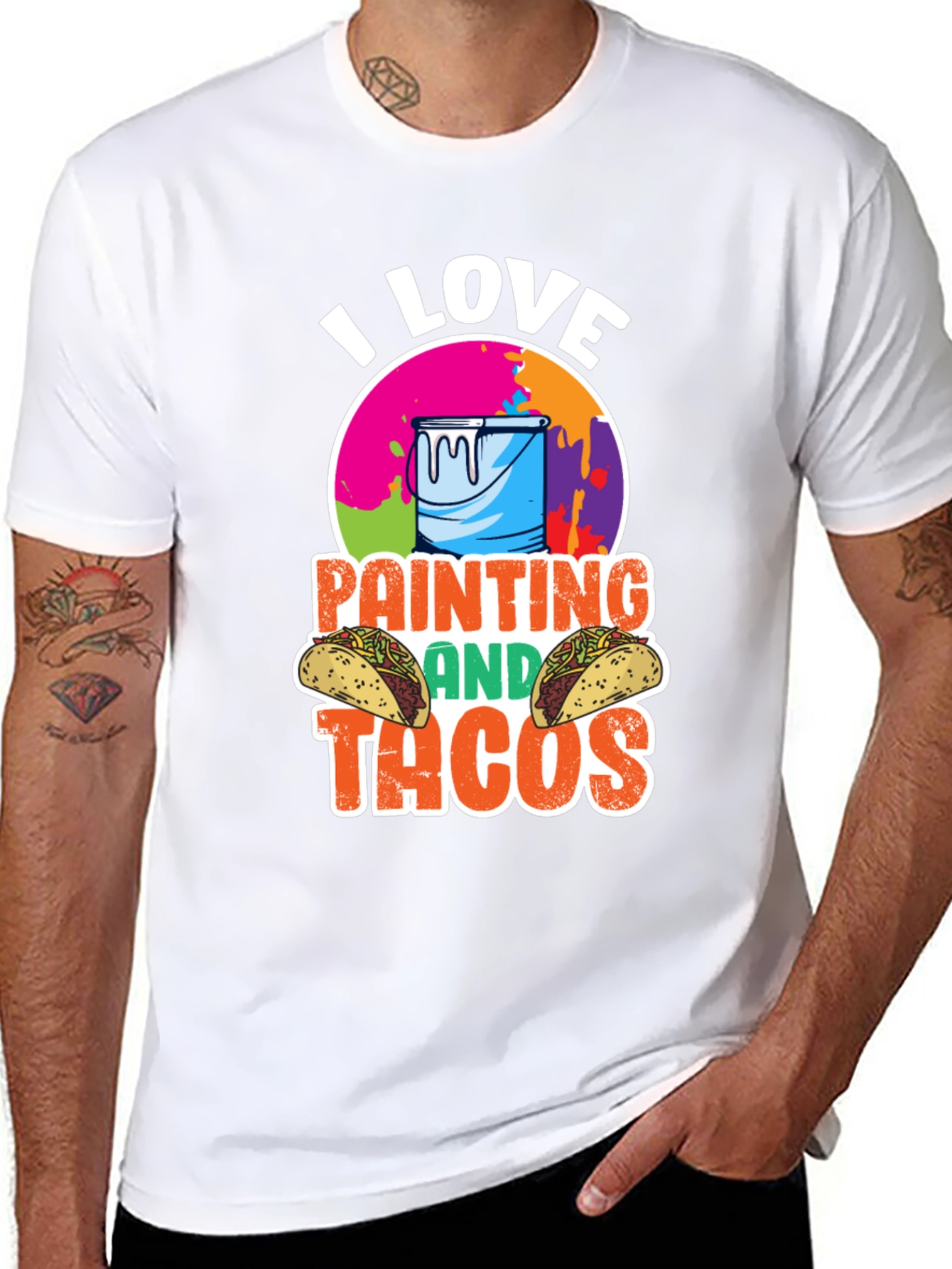 I Love Painting and Tacos T-Shirt
