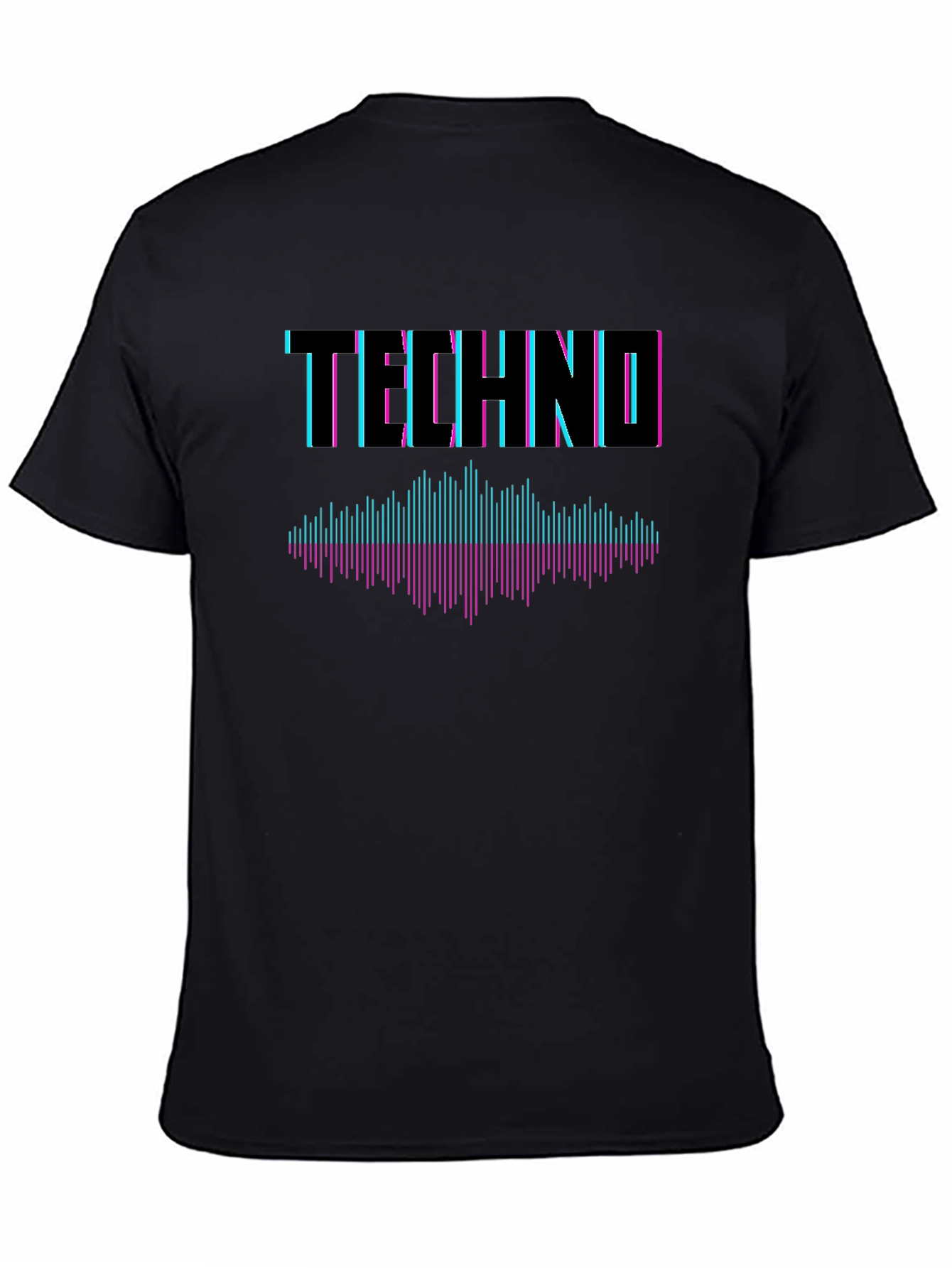 Techno Music Graphic T-Shirt - Stylish Black Tee