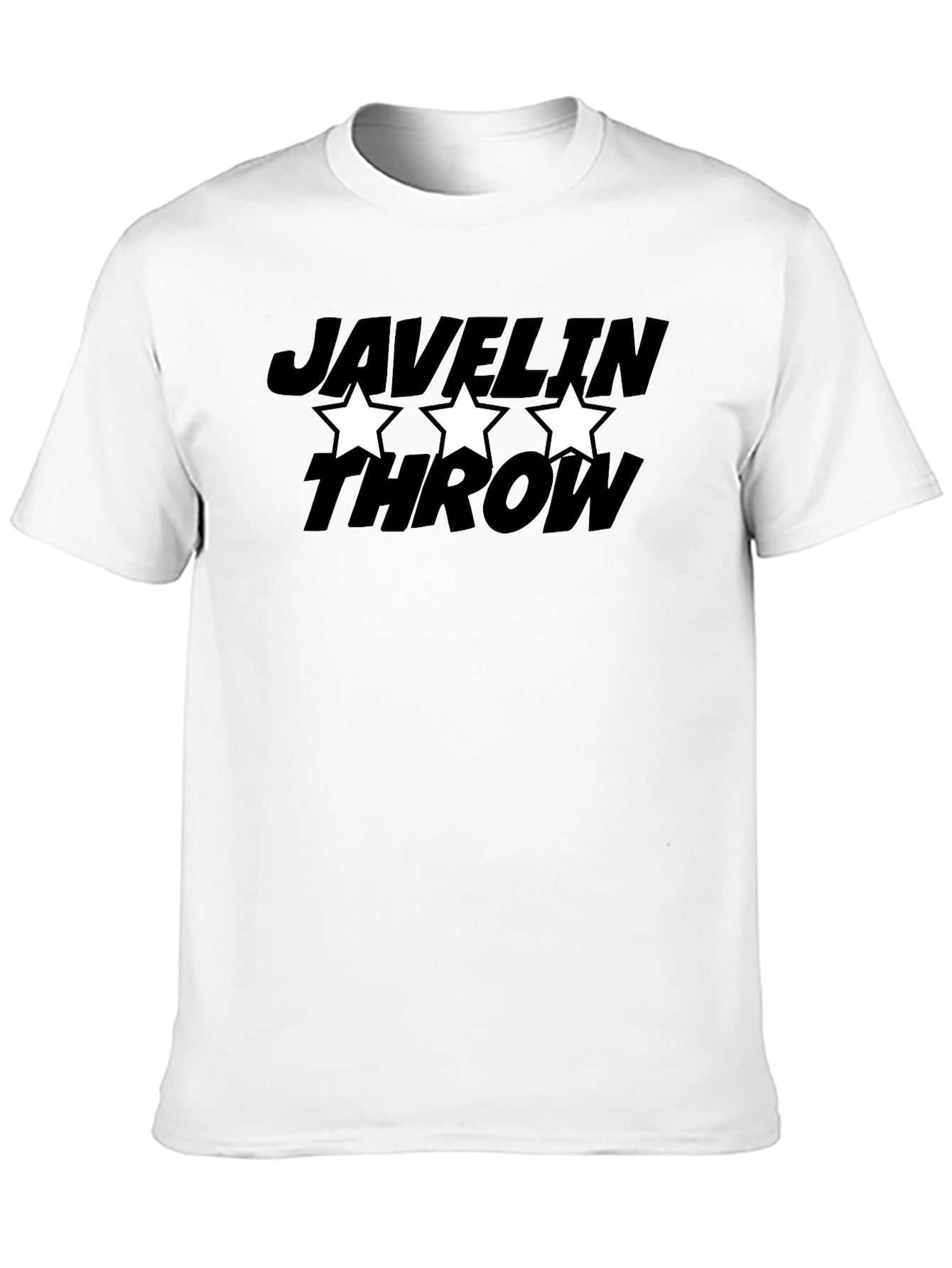 Javelin Throw Graphic Tee - Black Cotton T-Shirt