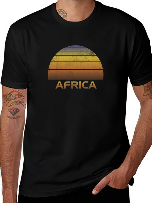 Africa Sunset Graphic Tee - Black T-Shirt