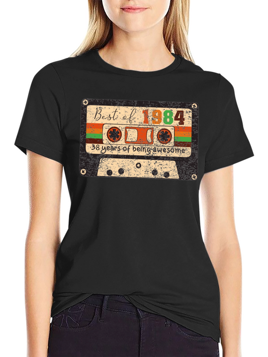 Best of 1984 Cassette Tape 38th Birthday T-Shirt
