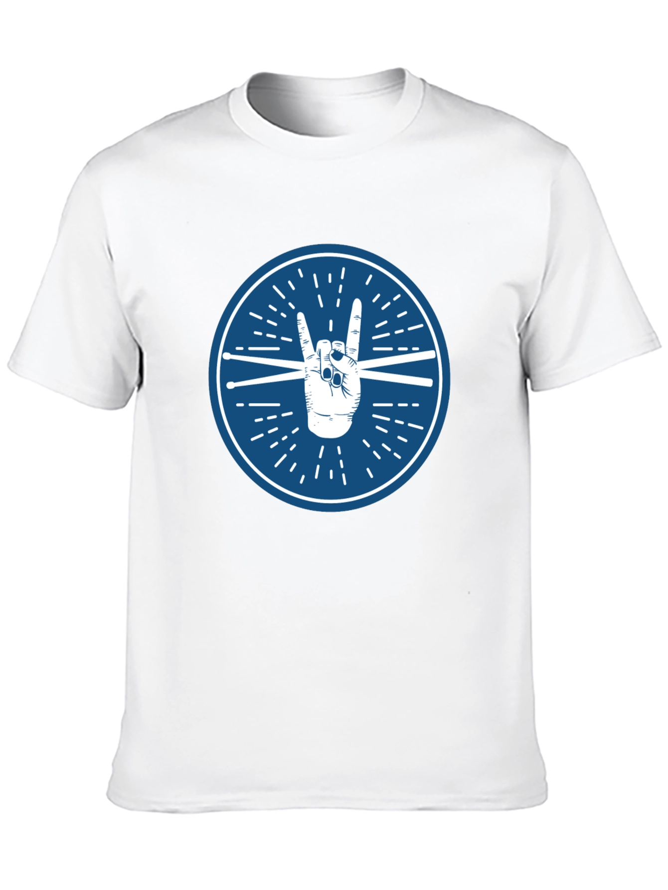 Rock On Drummer Graphic Tee - Unisex Black T-Shirt