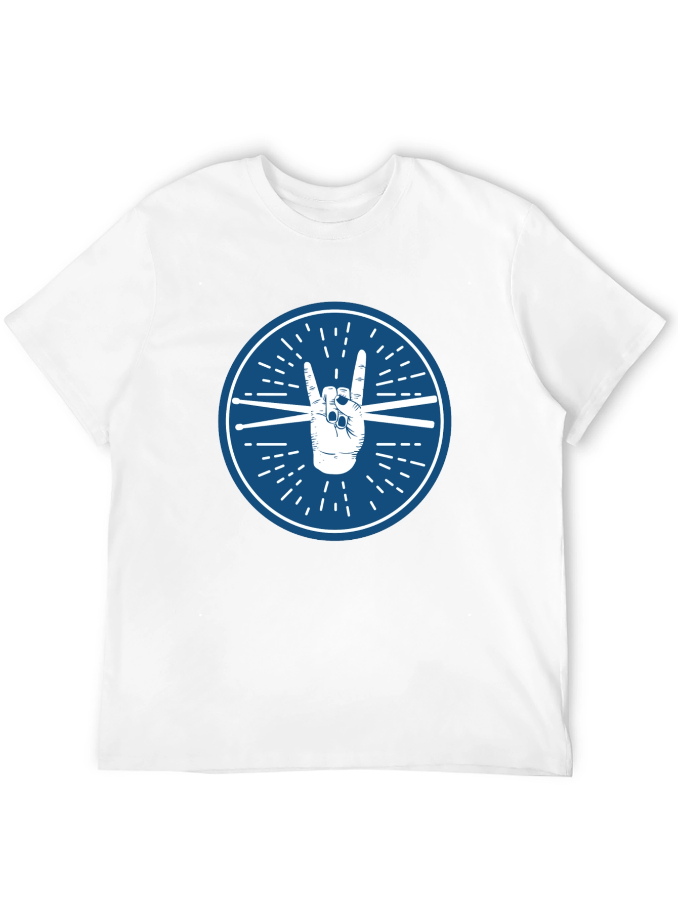 Rock On Drummer Graphic Tee - Unisex Black T-Shirt