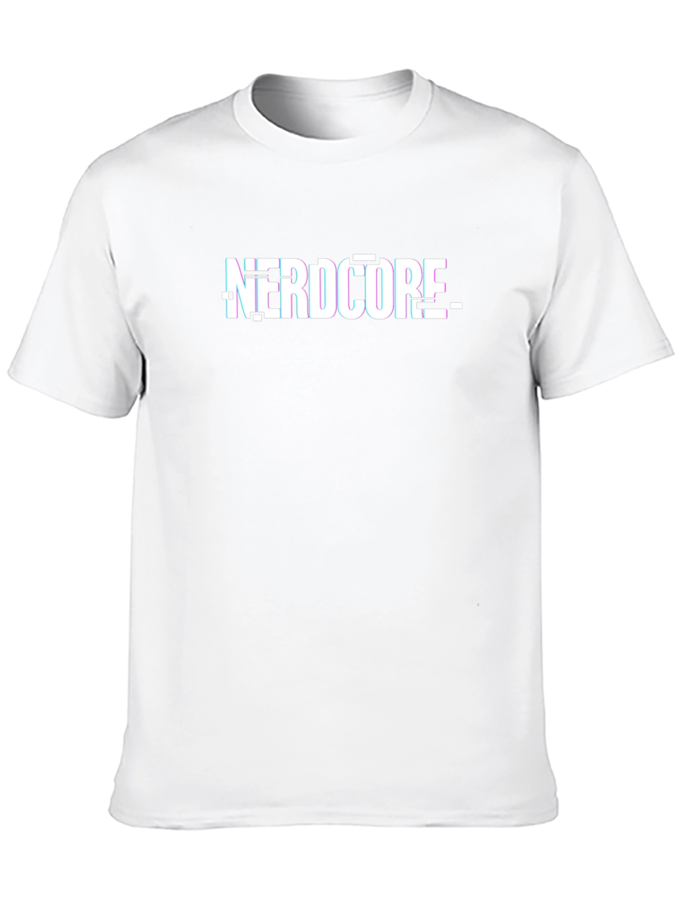 Nerdcore Glitch Graphic T-Shirt - Black