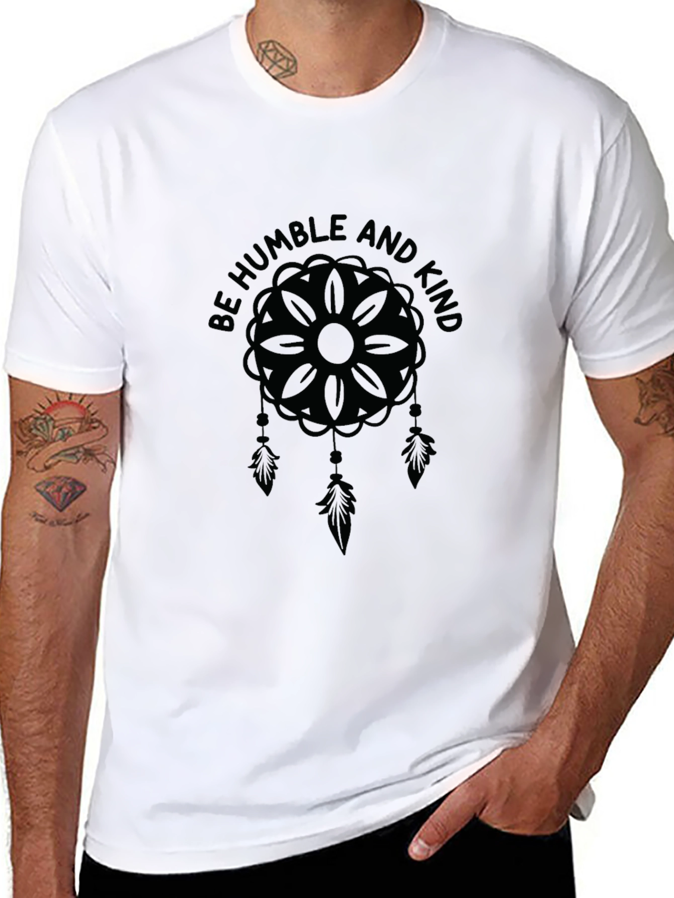 Be Humble and Kind T-Shirt - Dreamcatcher Design
