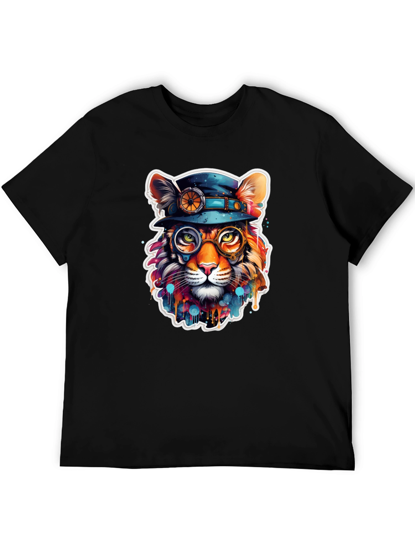 Steampunk Cat T-Shirt - Unique Animal Graphic Tee