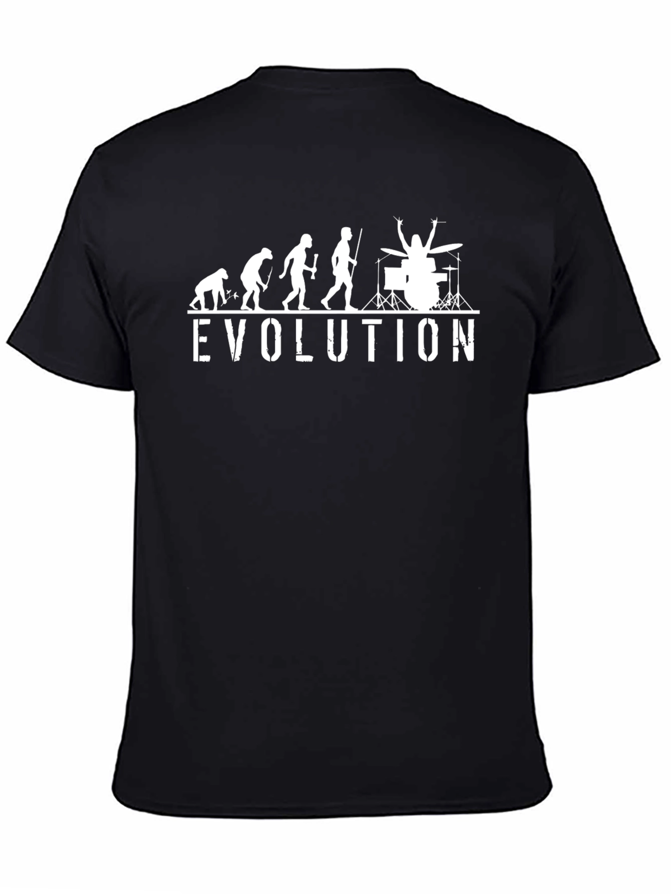 Evolution Drummer T-Shirt - Black Cotton Tee