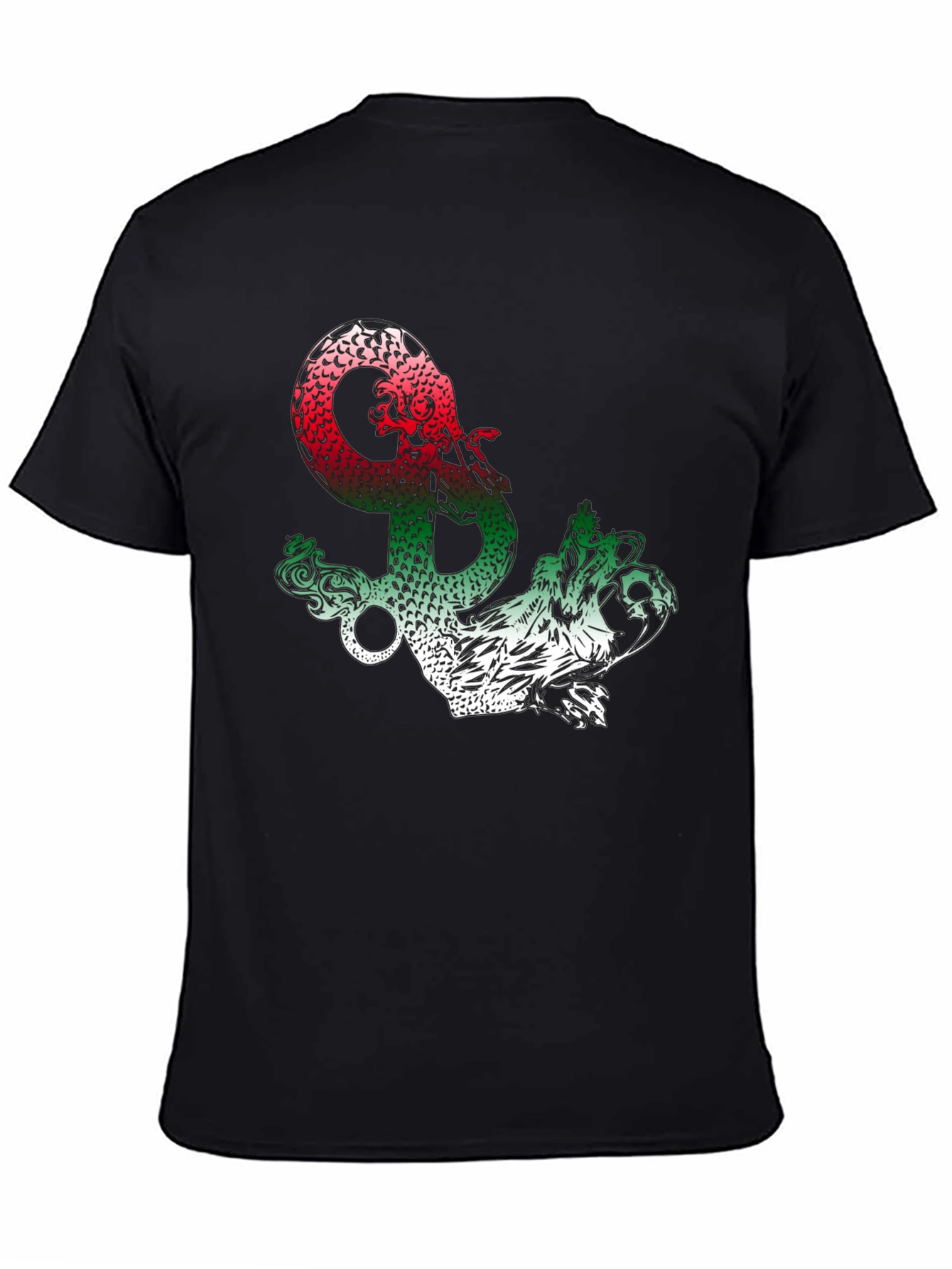 Dragon Anchor Graphic Tee - Mens Black T-Shirt