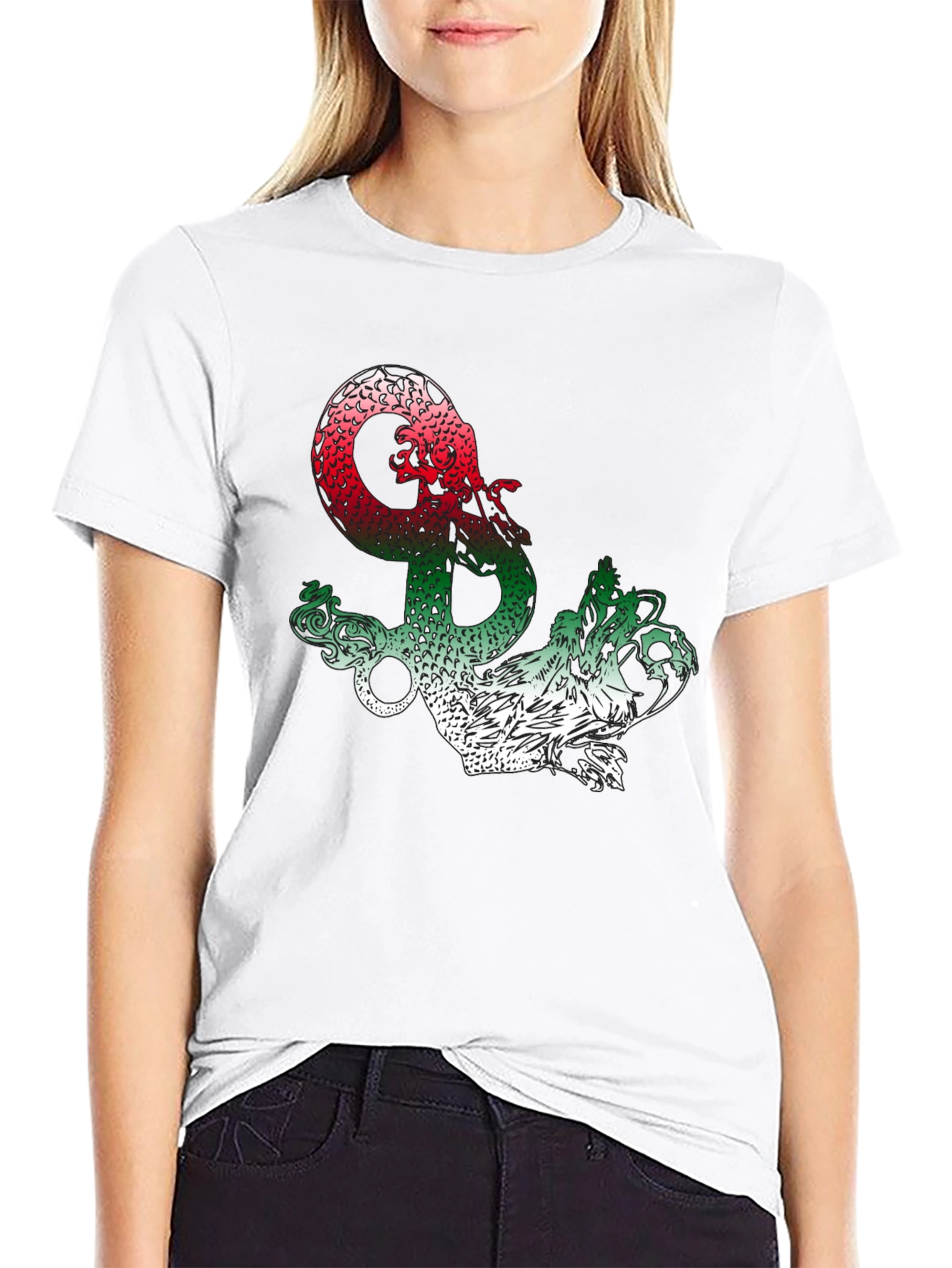 Dragon Anchor Graphic Tee - Mens Black T-Shirt