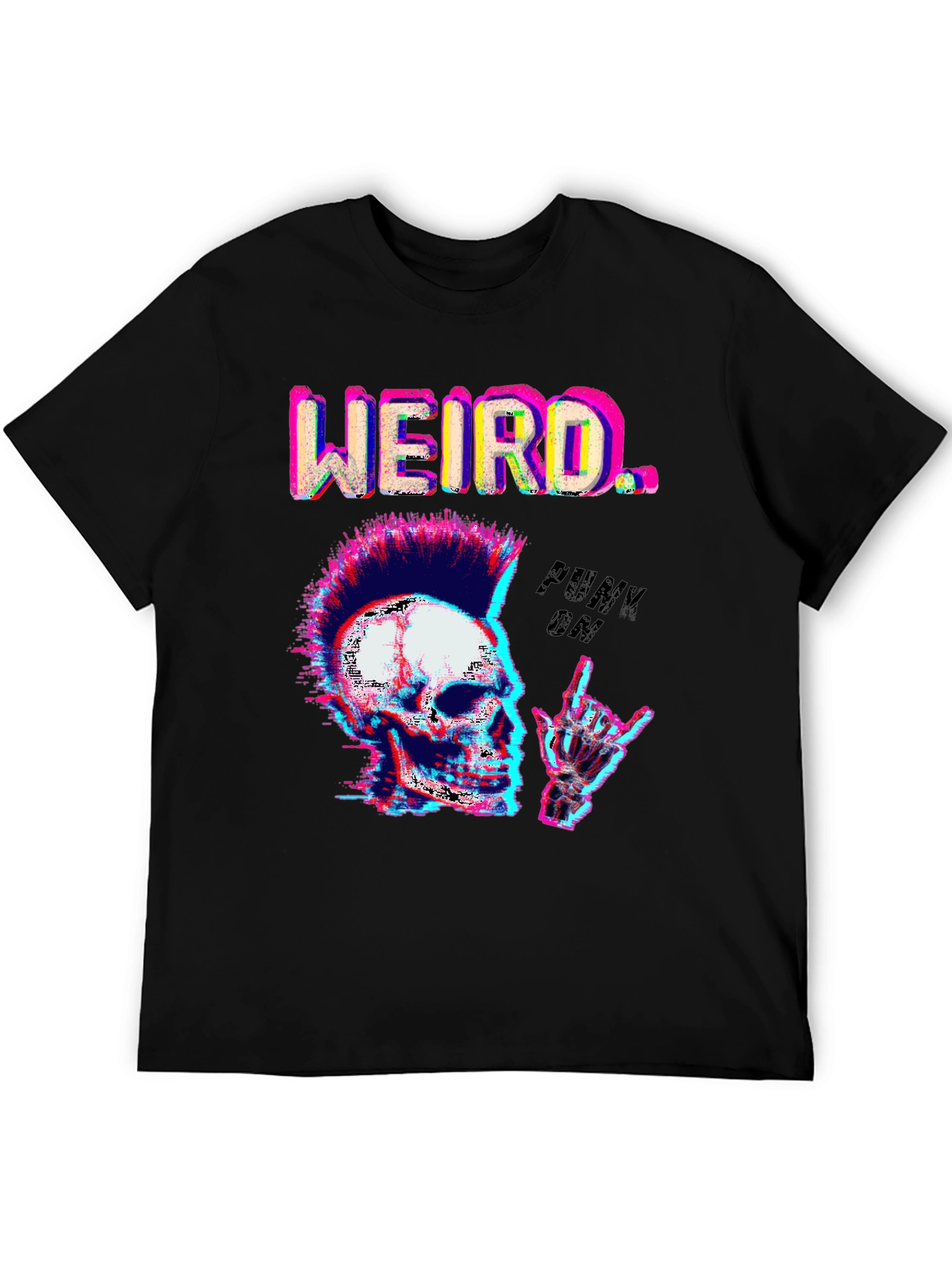 Weird Punk Skull Graphic Tee
