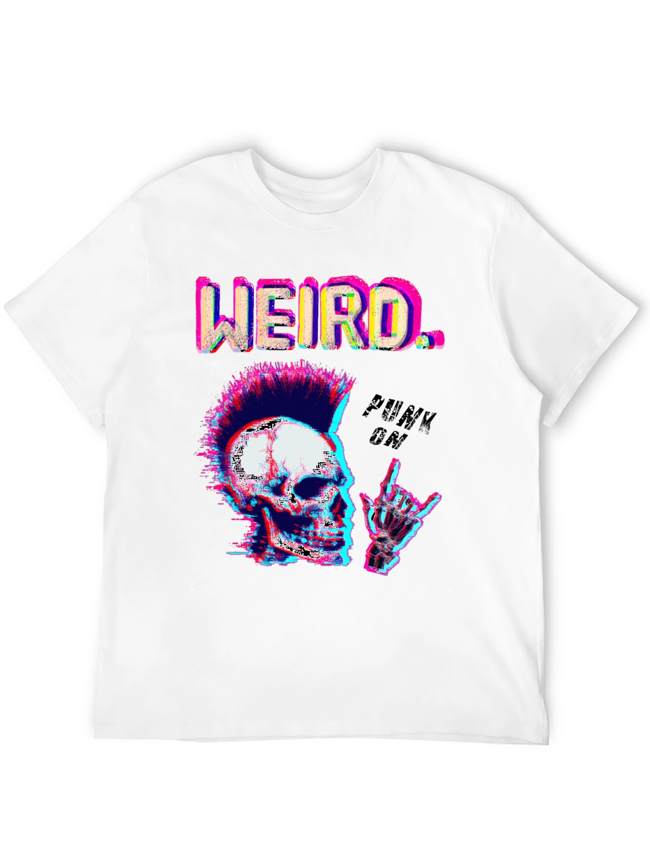 Weird Punk Skull Graphic Tee