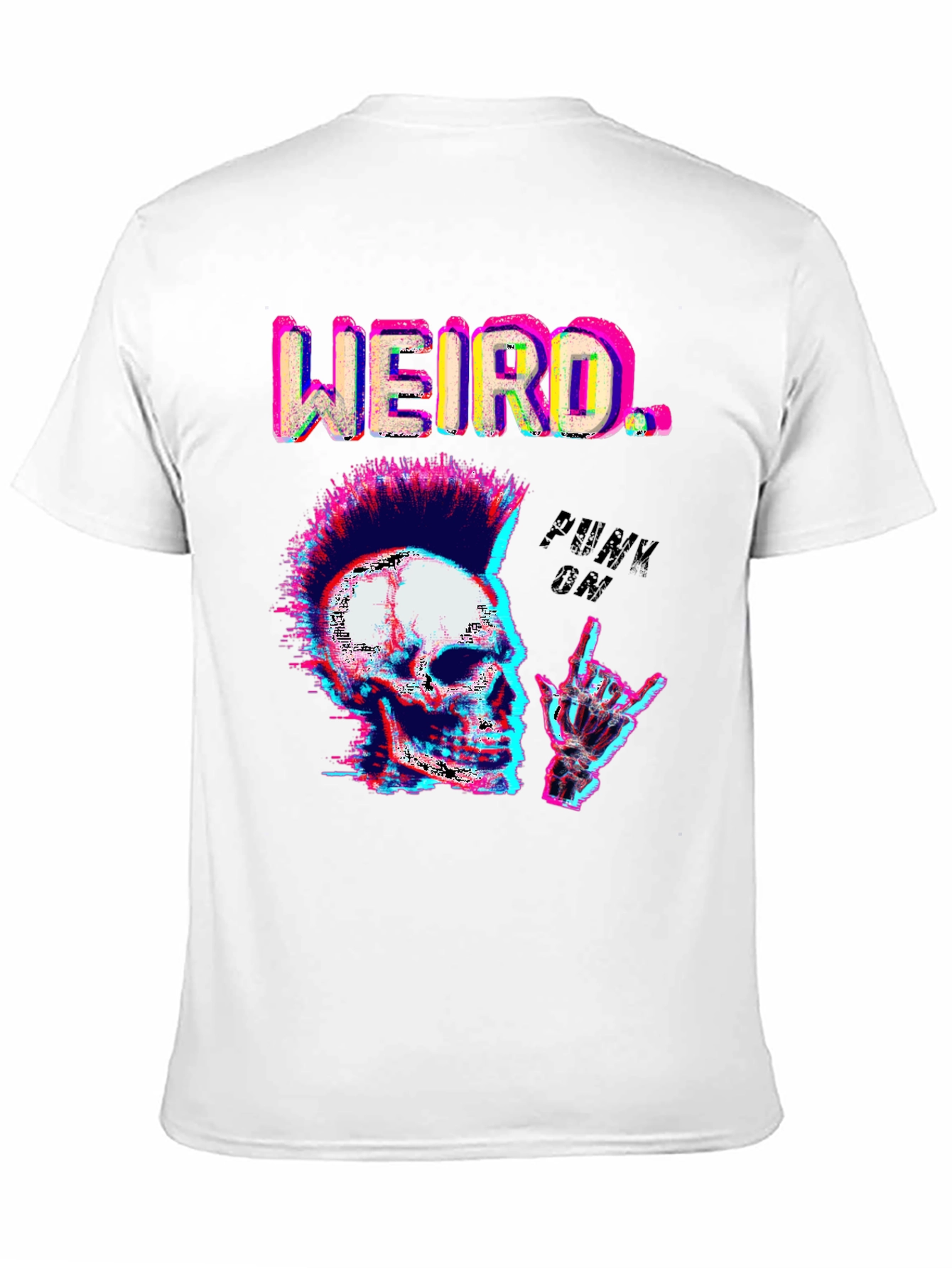 Weird Punk Skull Graphic Tee