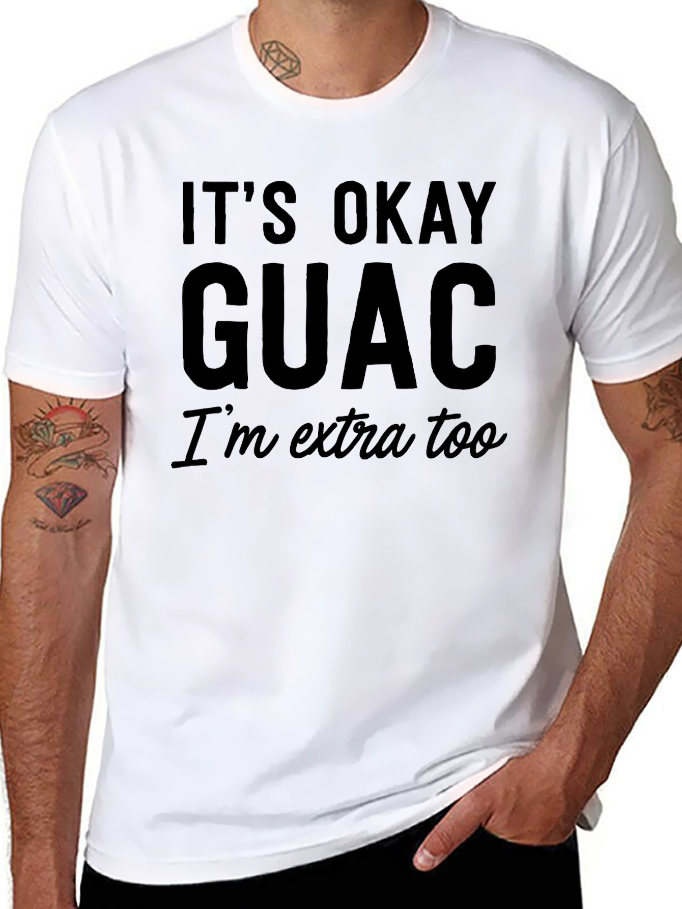 Its Okay Guac T-Shirt - Extra Funny Mens Tee