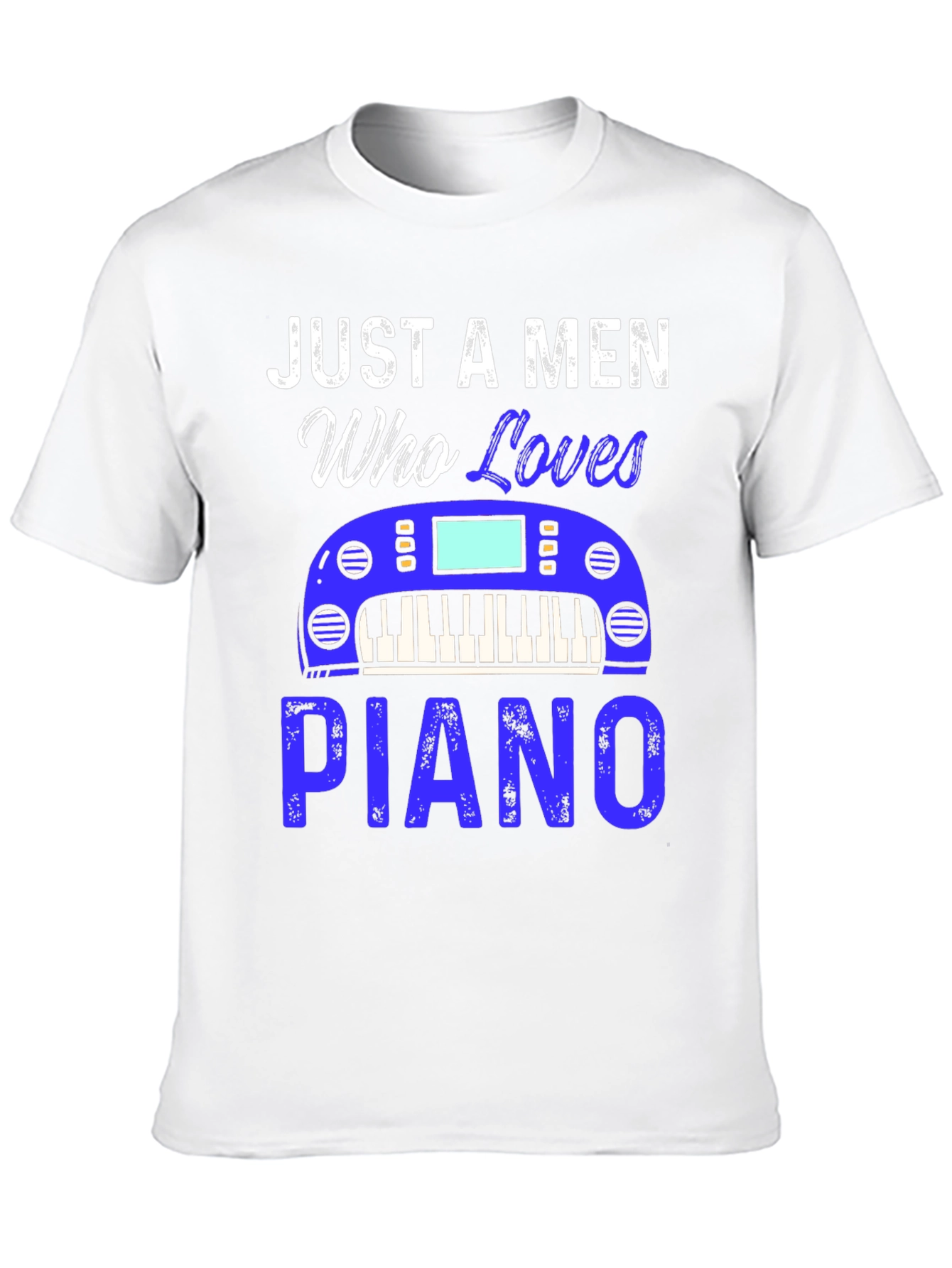 Just A Men Who Loves Piano Black T-Shirt
