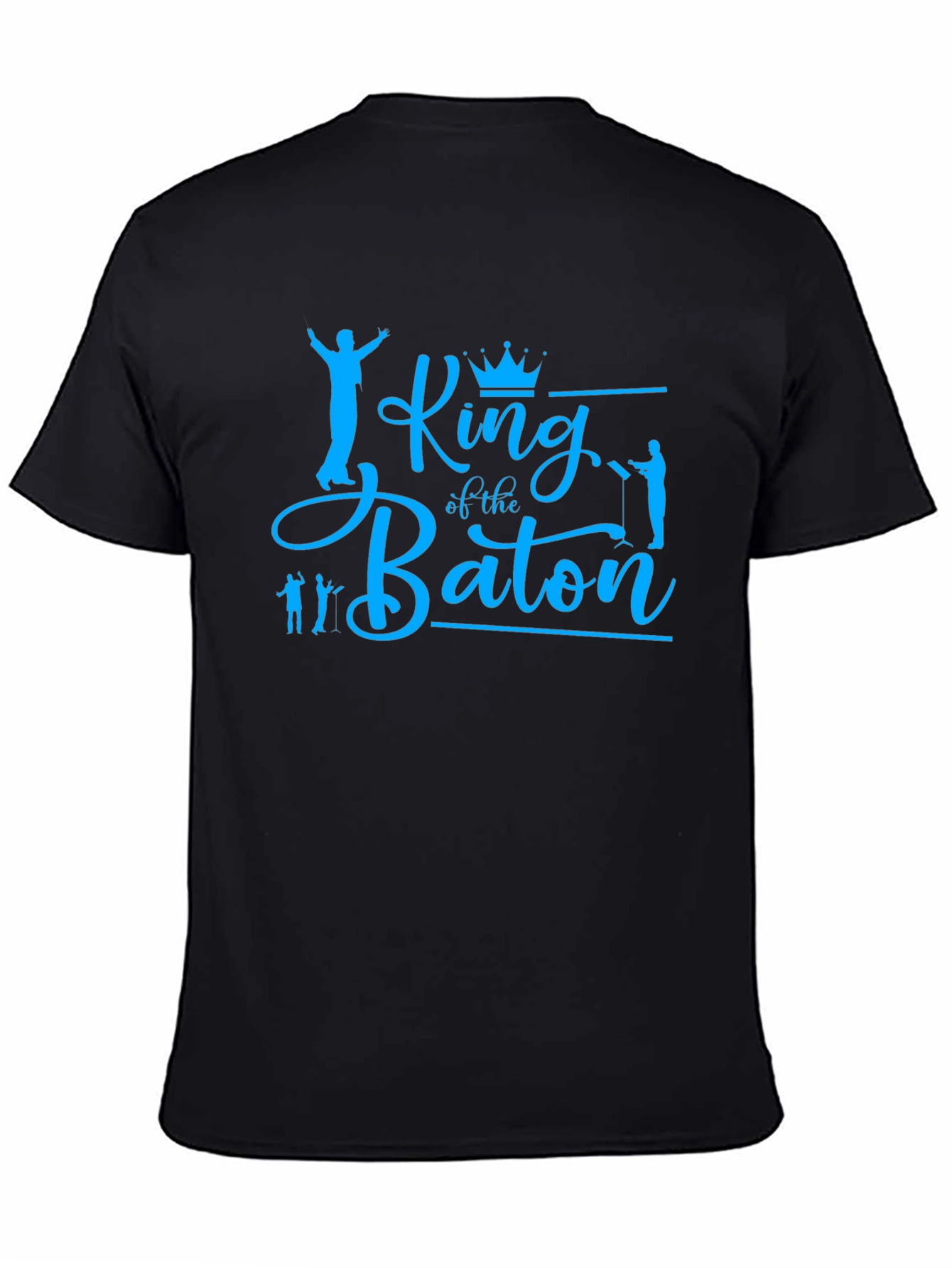 King of the Baton Graphic T-Shirt - Blue Print