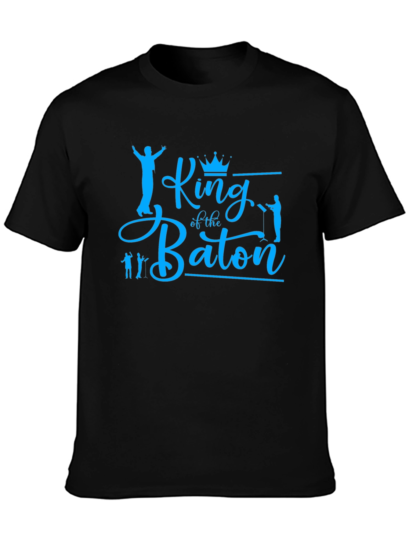 King of the Baton Graphic T-Shirt - Blue Print
