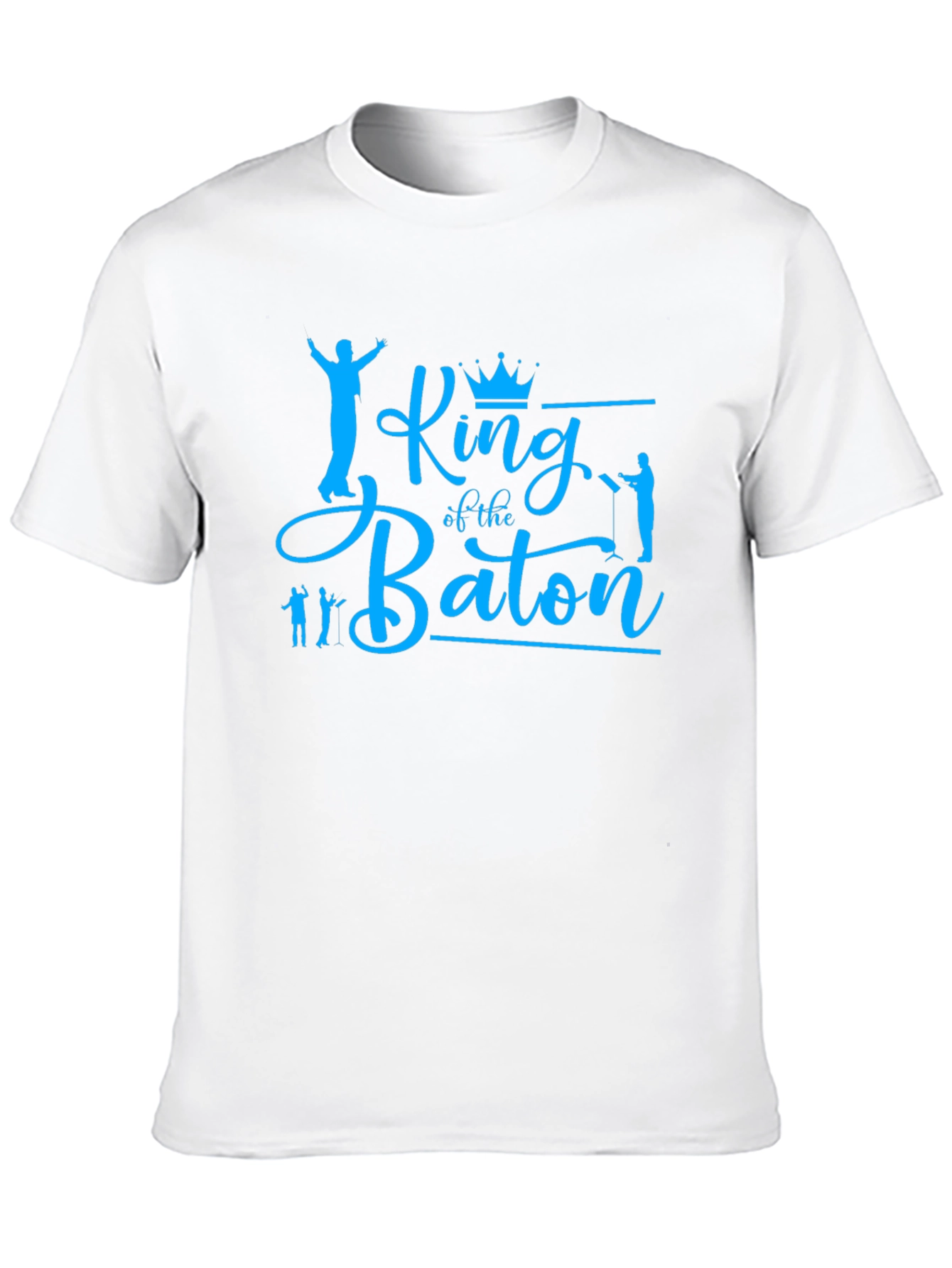 King of the Baton Graphic T-Shirt - Blue Print