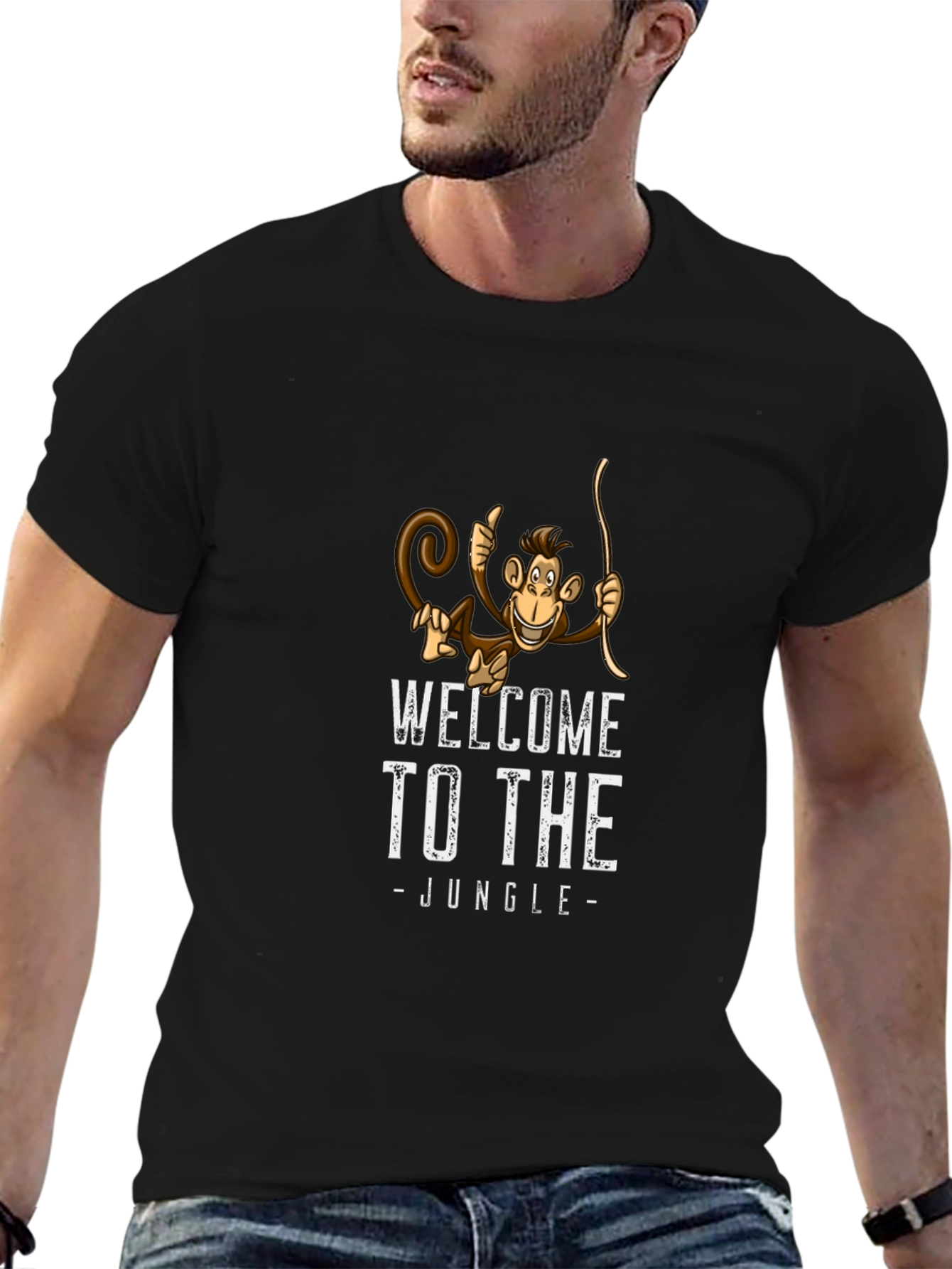 Welcome to the Jungle Monkey Graphic T-Shirt