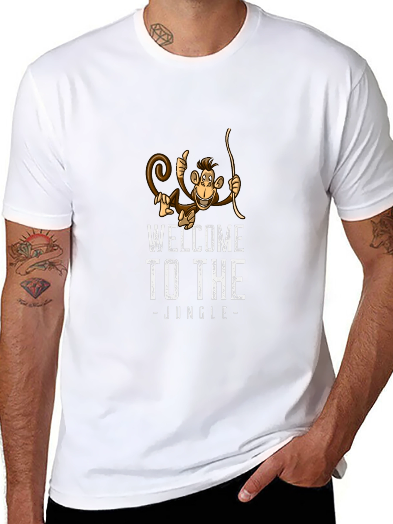 Welcome to the Jungle Monkey Graphic T-Shirt