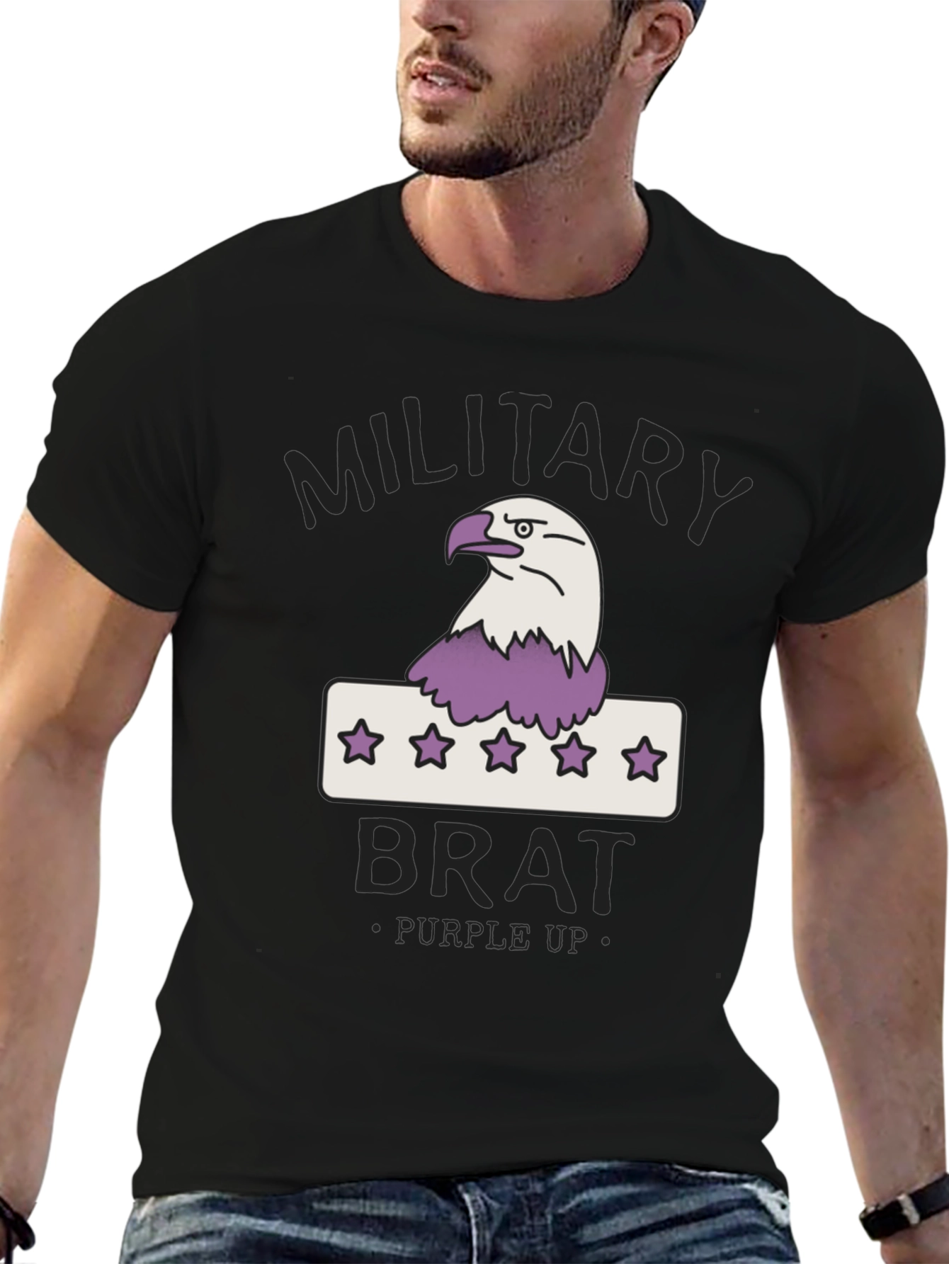 Military Brat T-Shirt - Purple Up