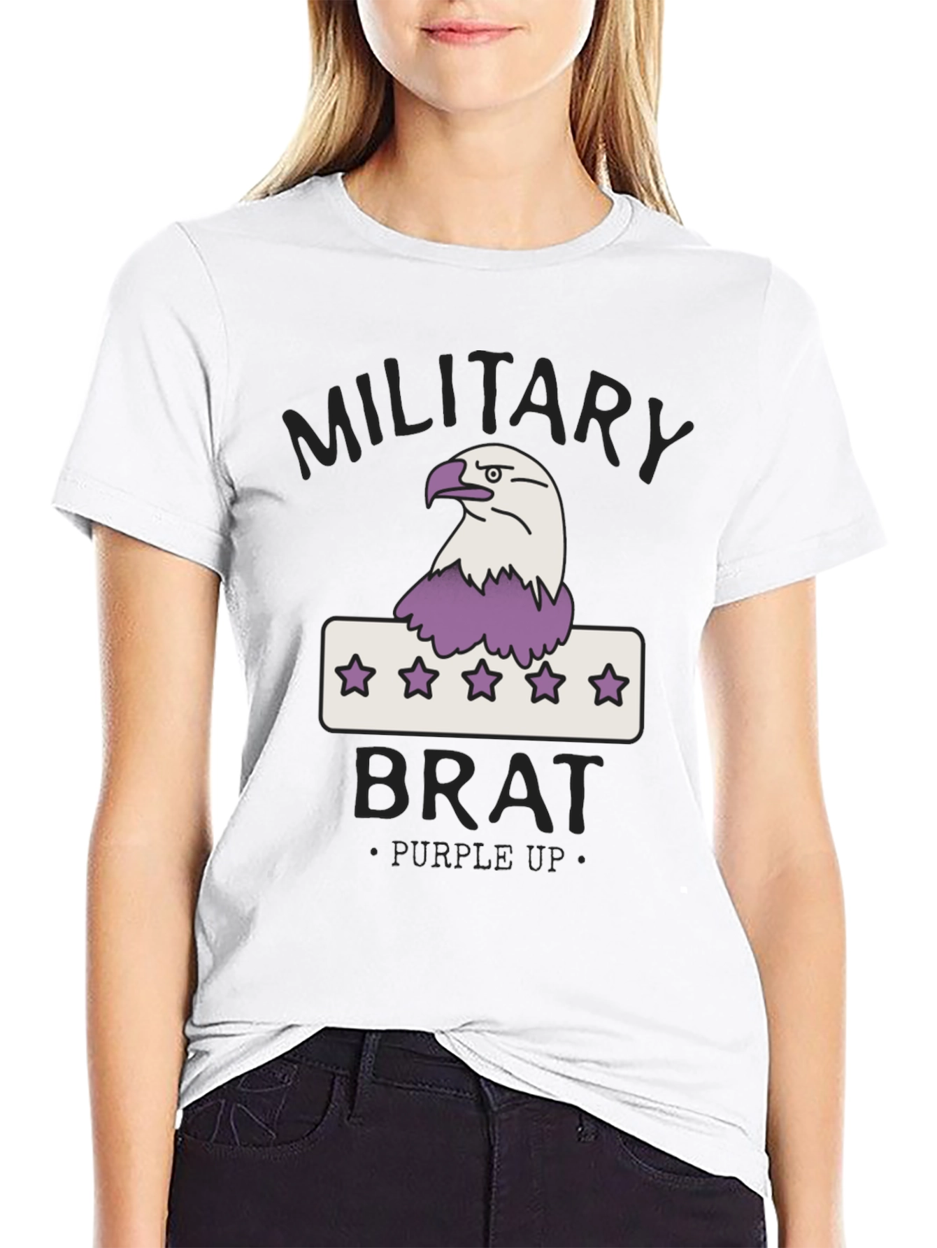 Military Brat T-Shirt - Purple Up