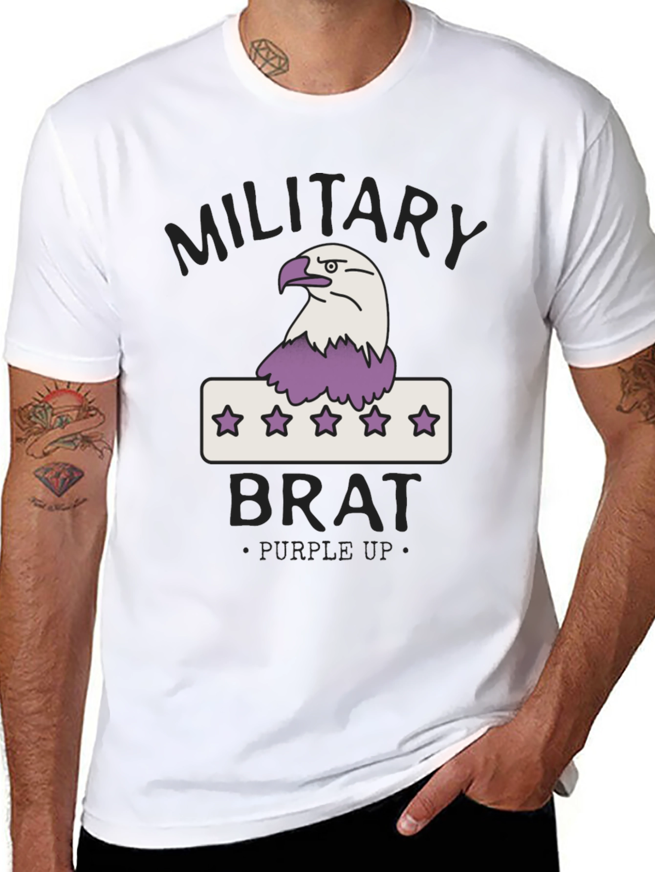 Military Brat T-Shirt - Purple Up