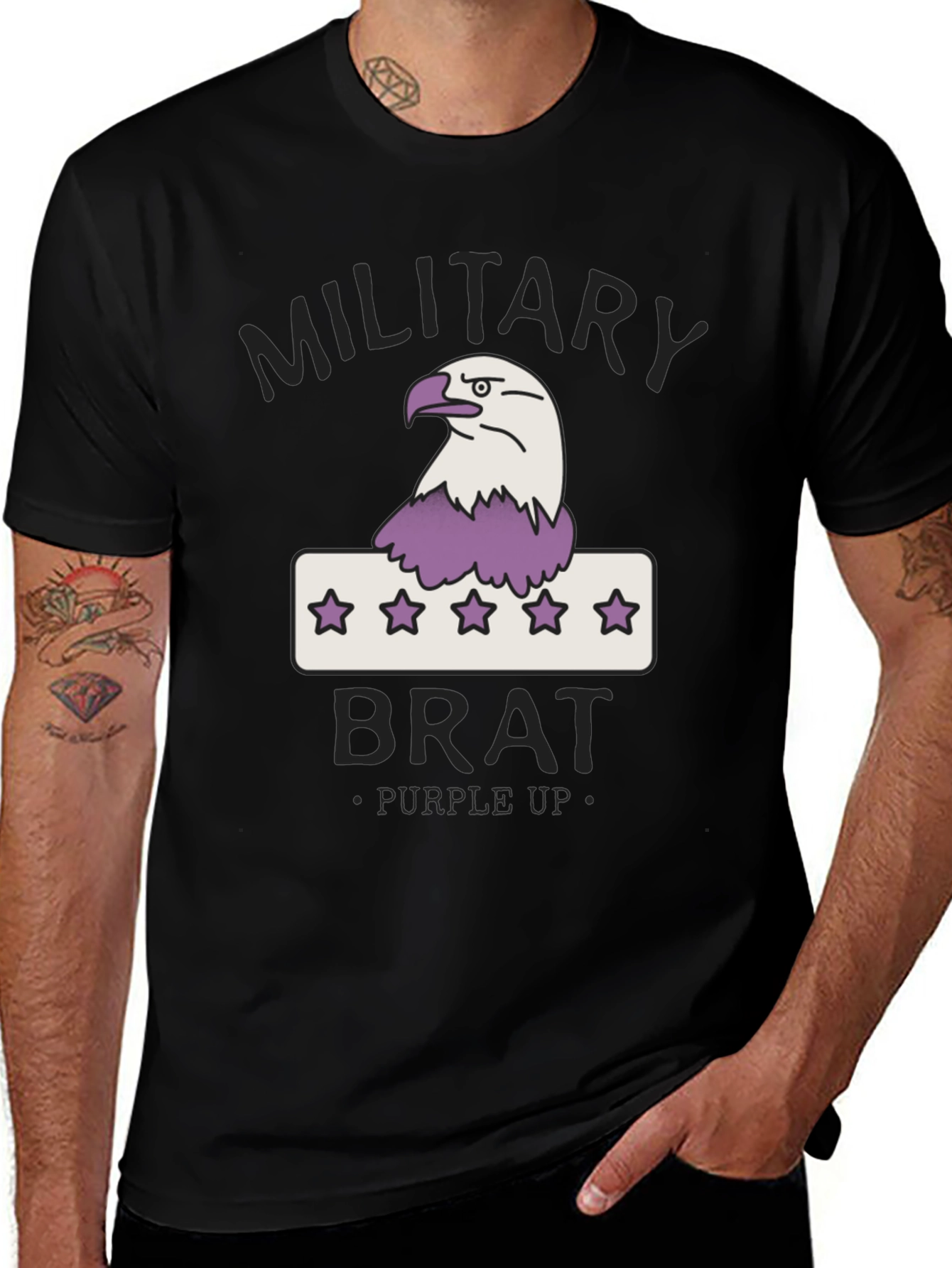 Military Brat T-Shirt - Purple Up