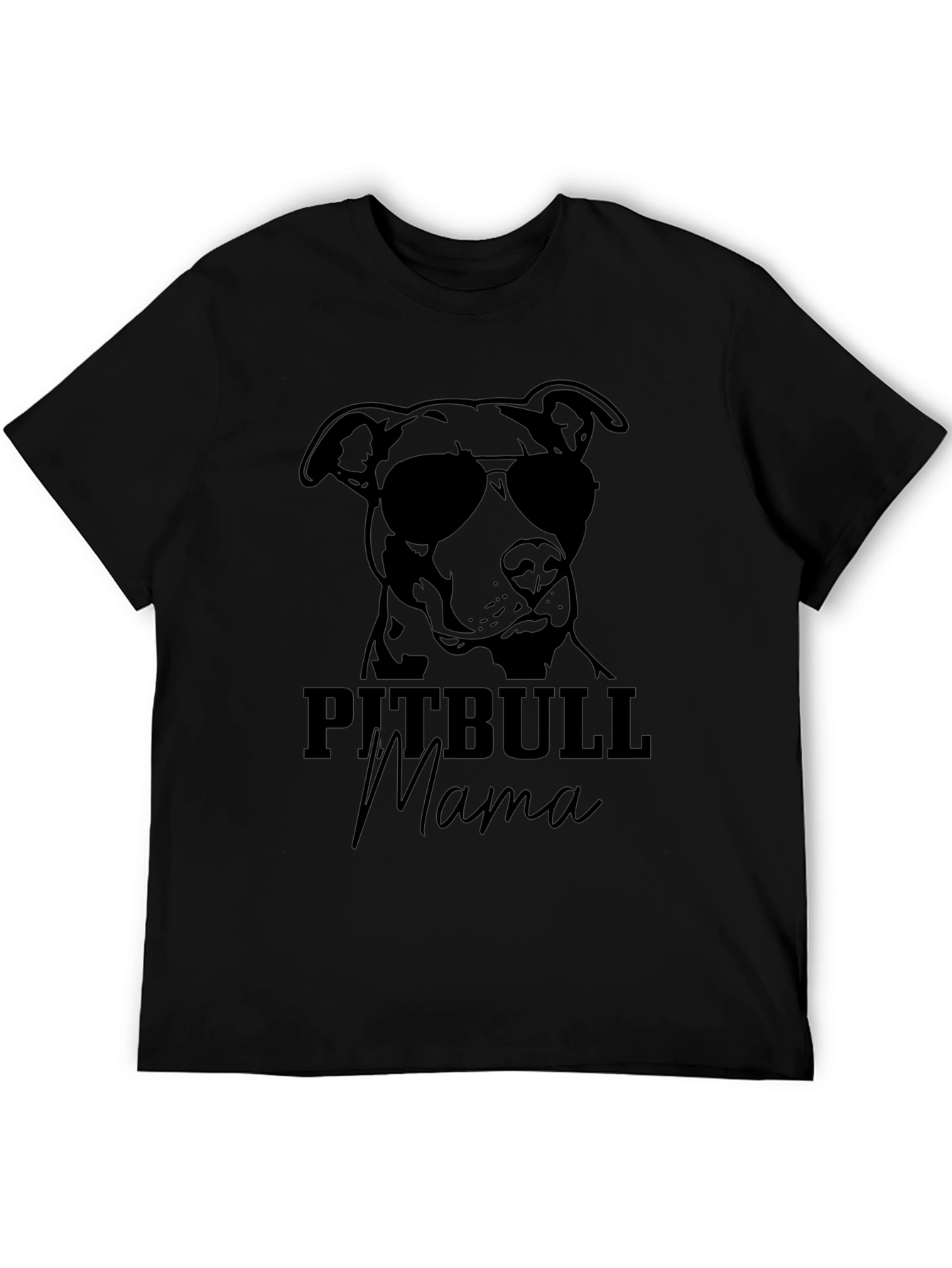 Pitbull Mama Black T-Shirt
