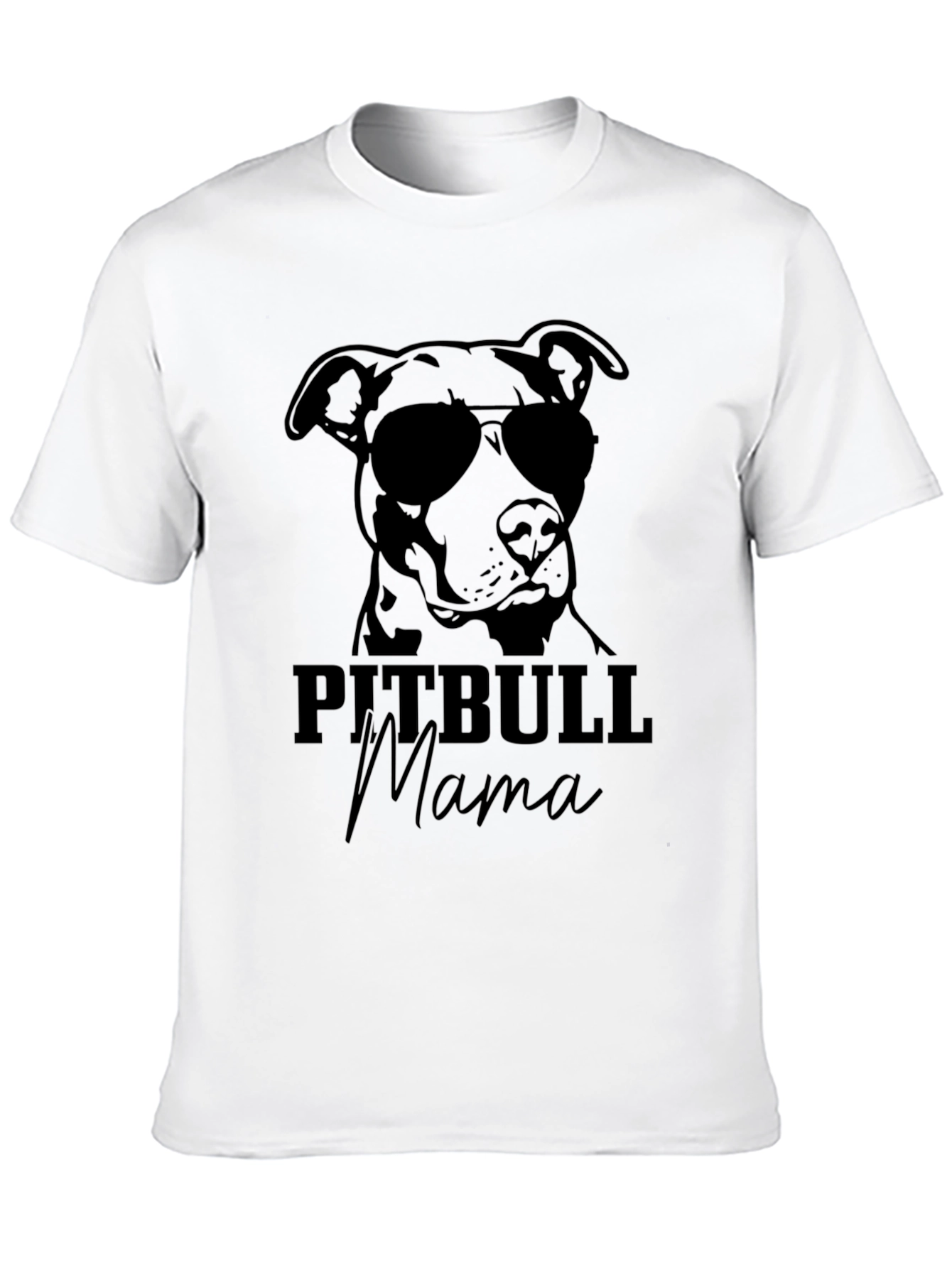 Pitbull Mama Black T-Shirt